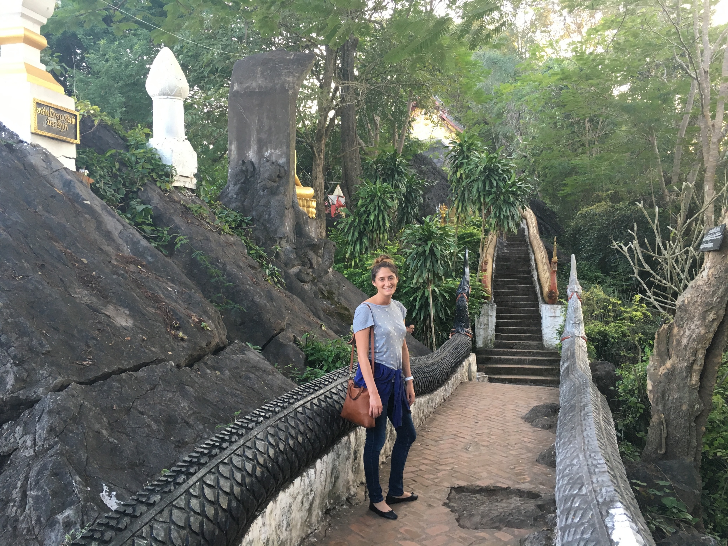 Walking to the top of Mount Phousi