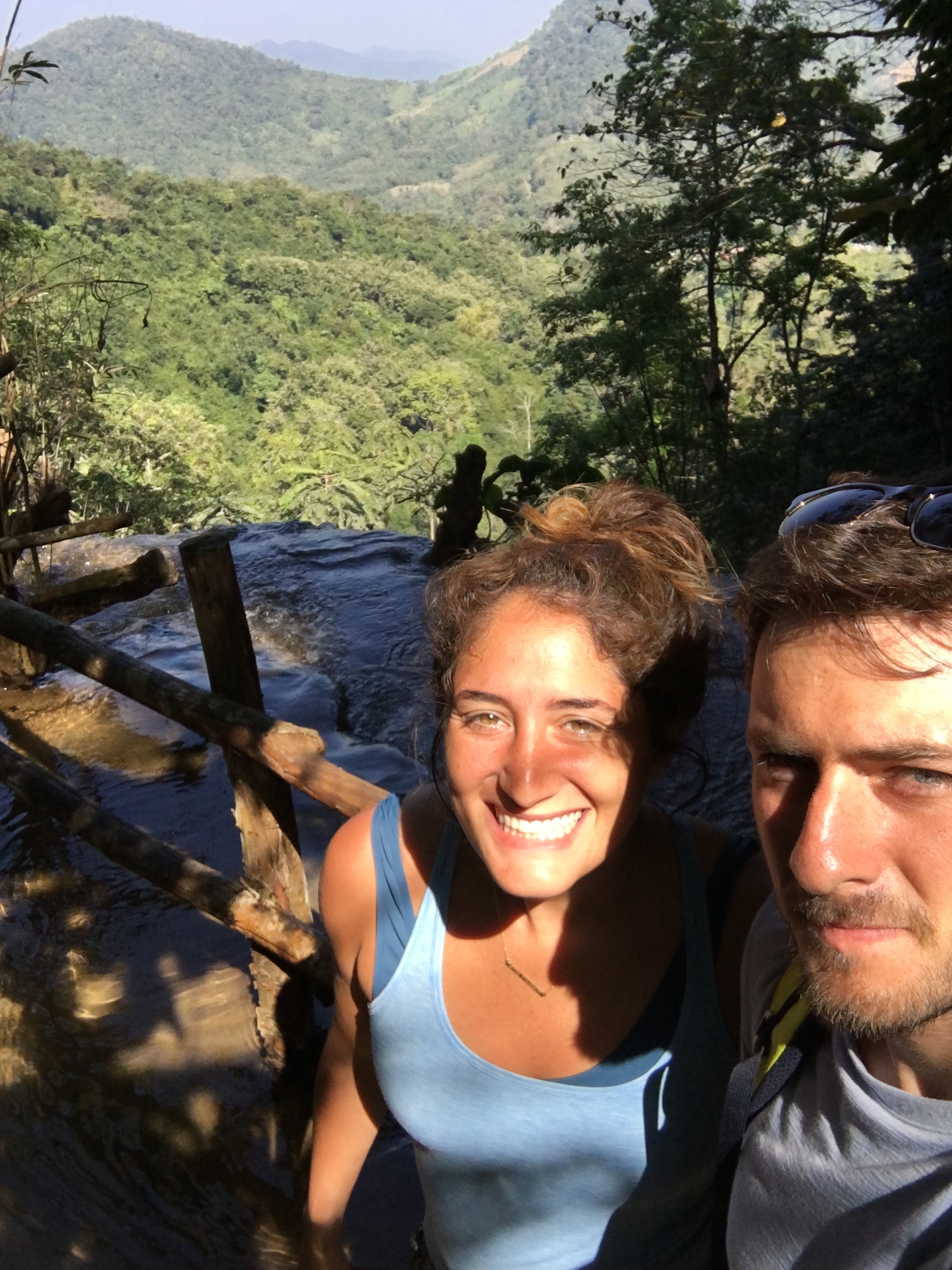 Hiked to the top of Tat Kuang Si waterfall