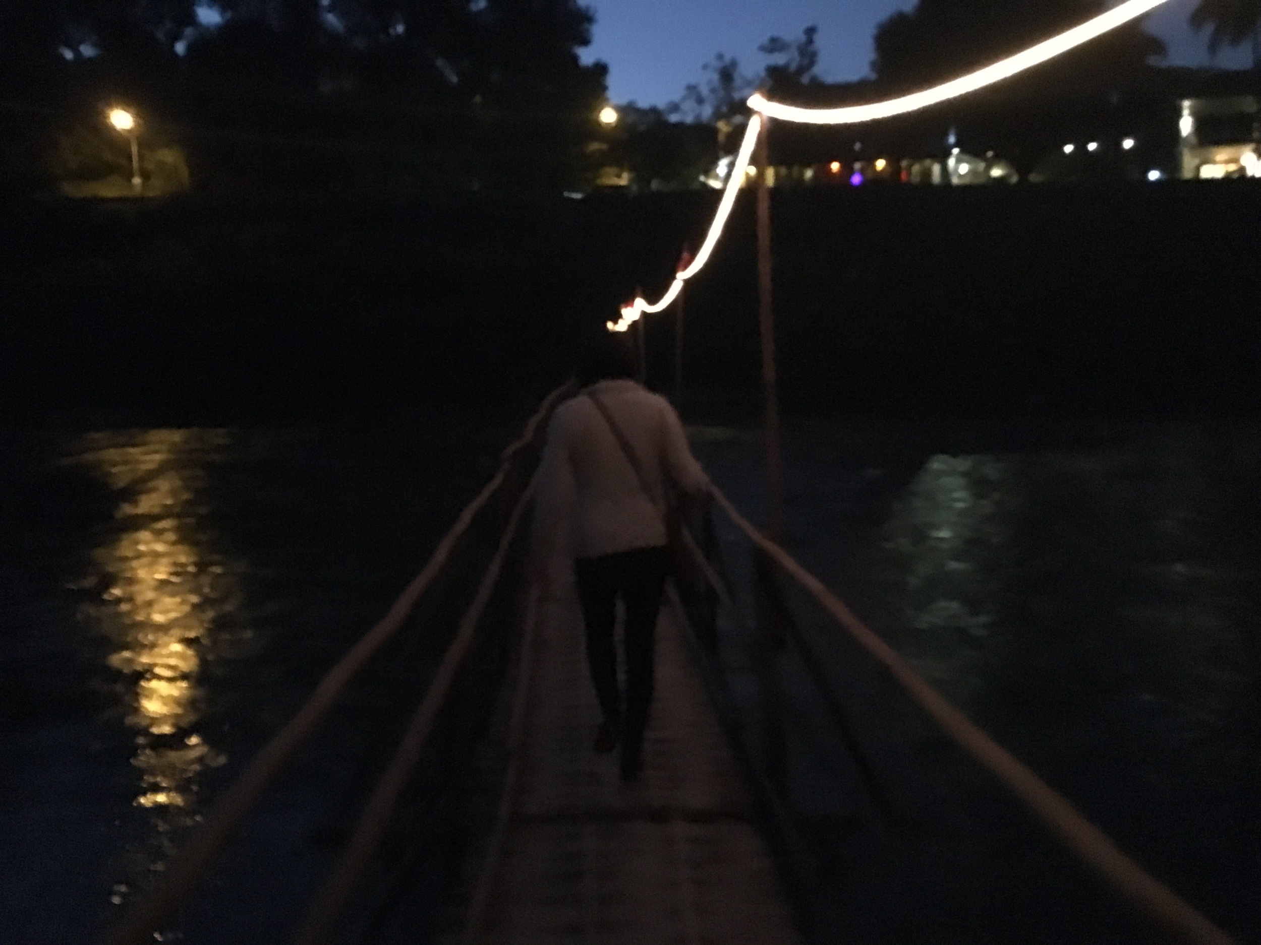 Bamboo Bridge at night