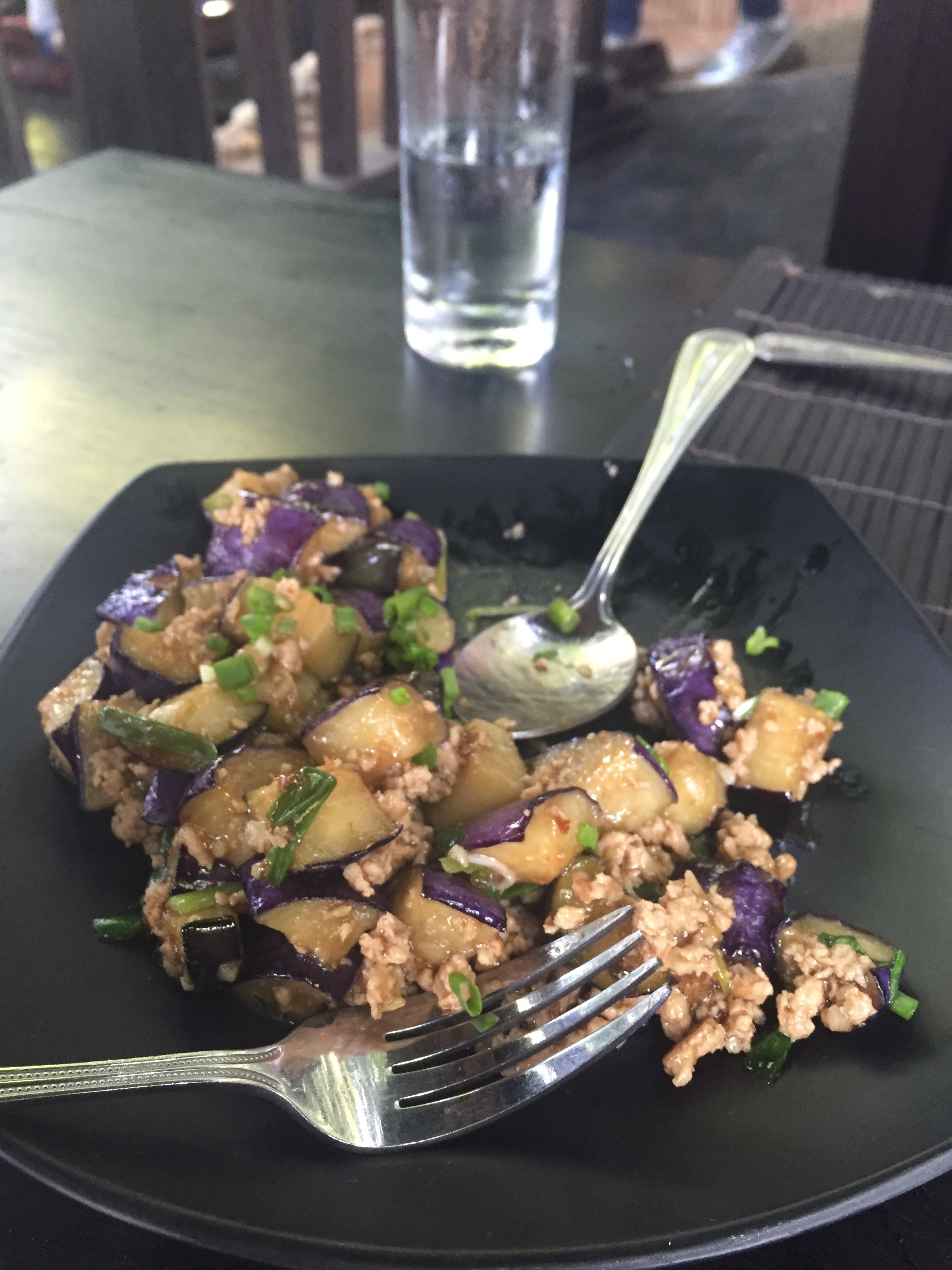 Delicious eggplant dish at Dyen Sabai