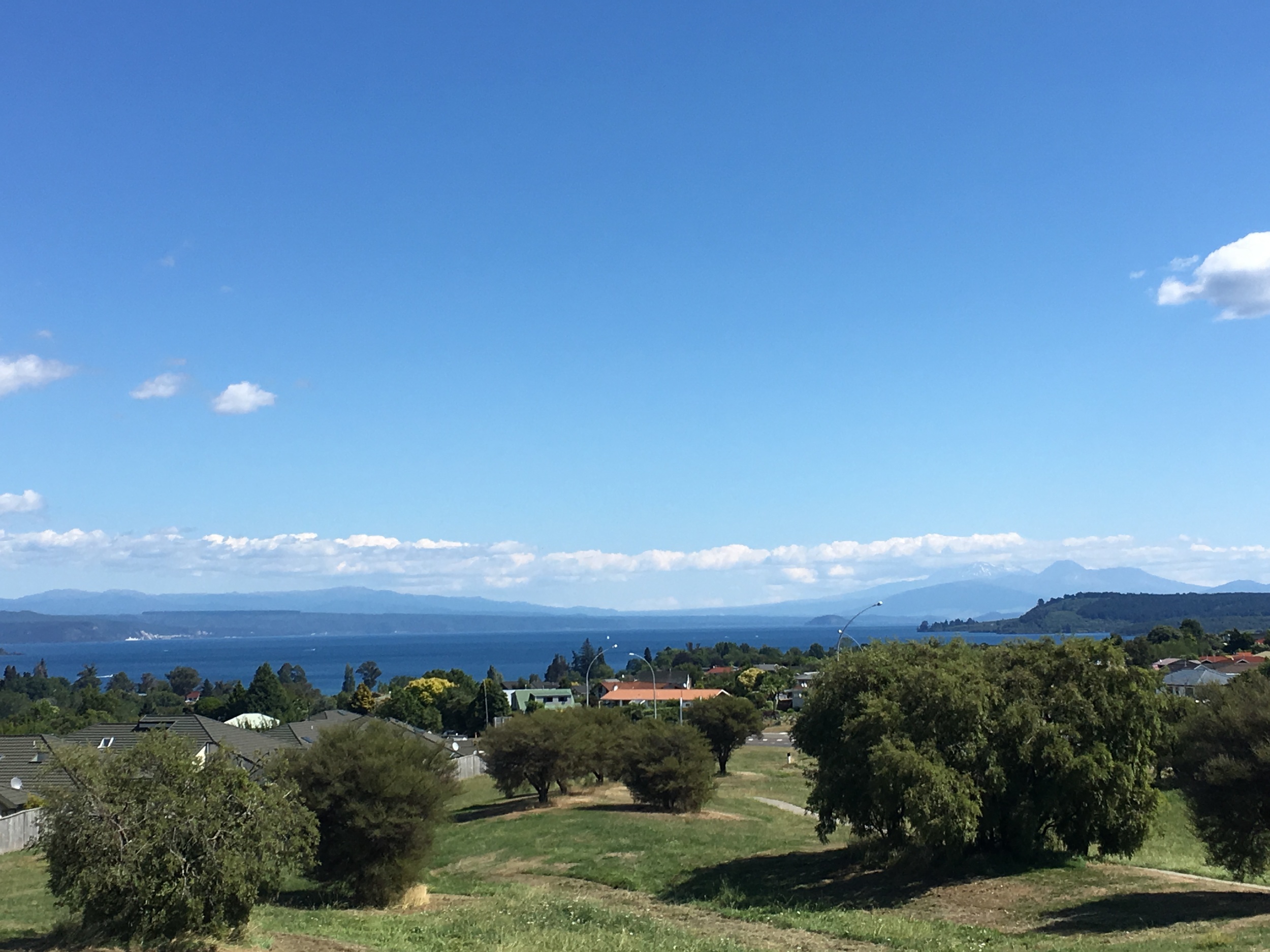 Stopped by Lake Taupo on our drive from the airport