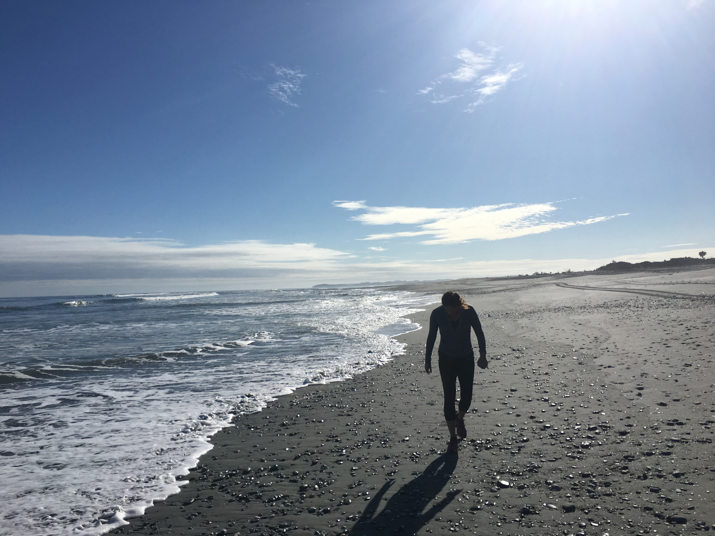 Beach near Pancake Rocks