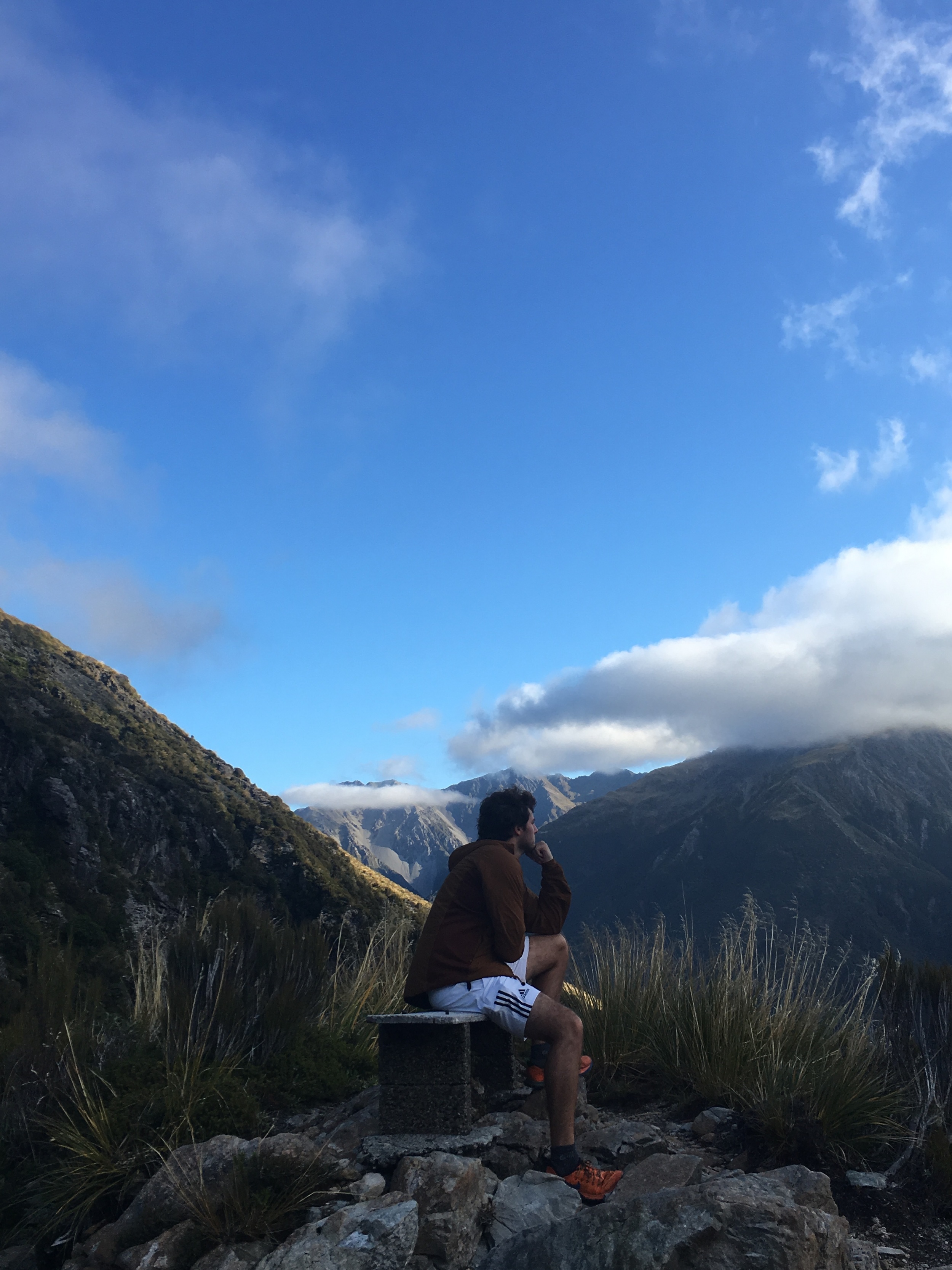 The Thinker at Temple Basin Hike in Arthur's Pass