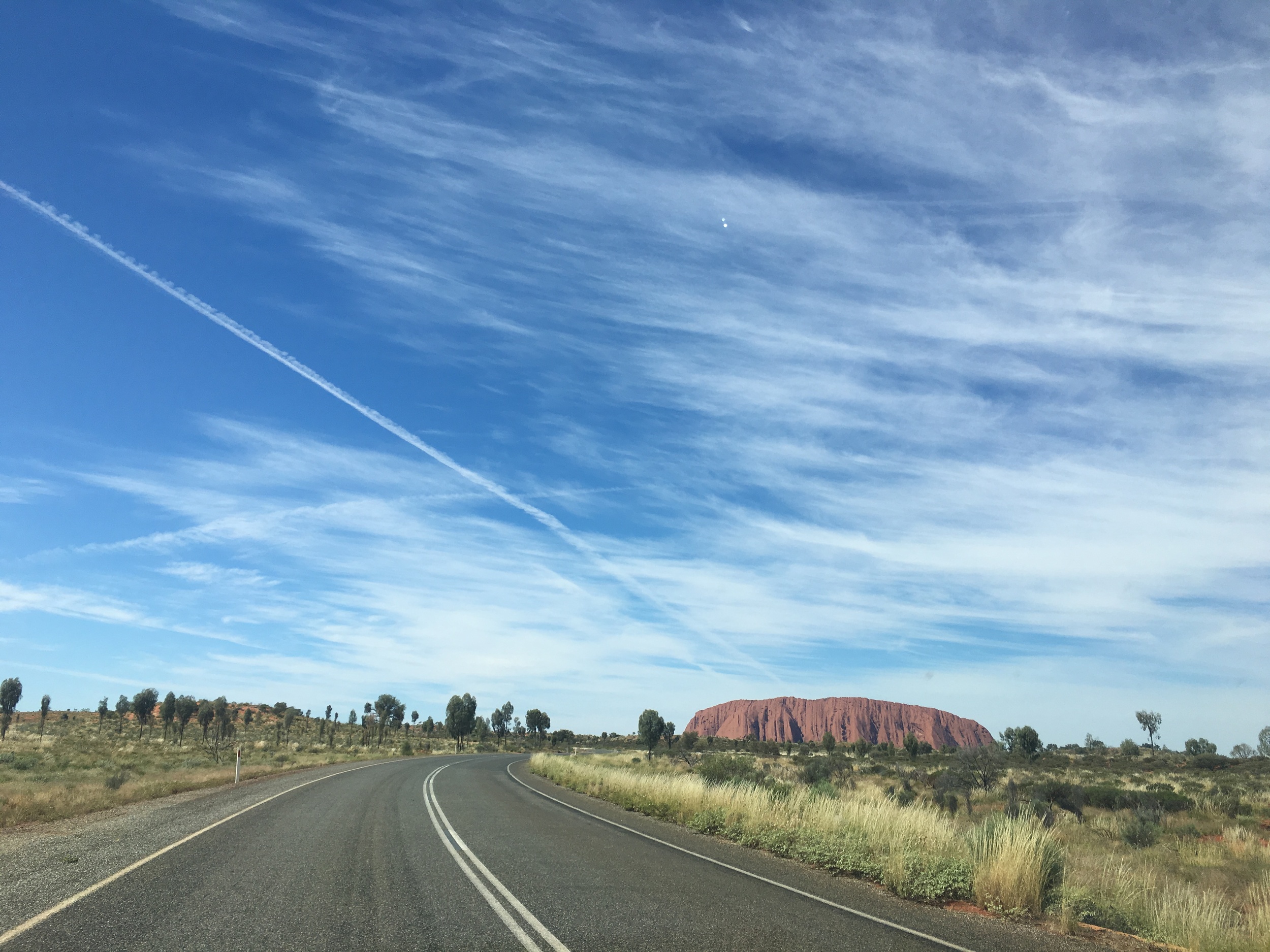 Driving back toward Uluru