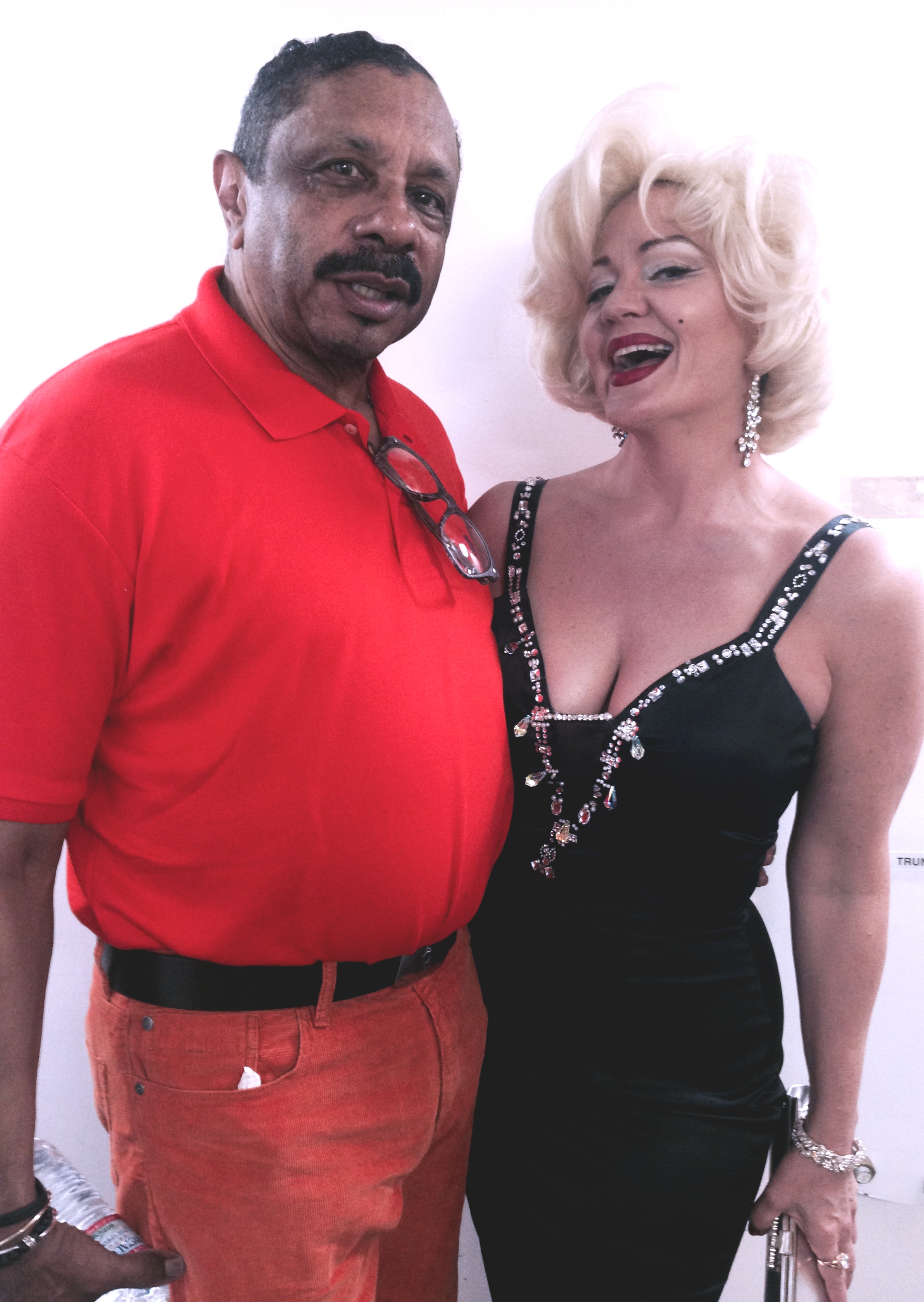 Sheri with Ron Tyson of the 'Temptations'