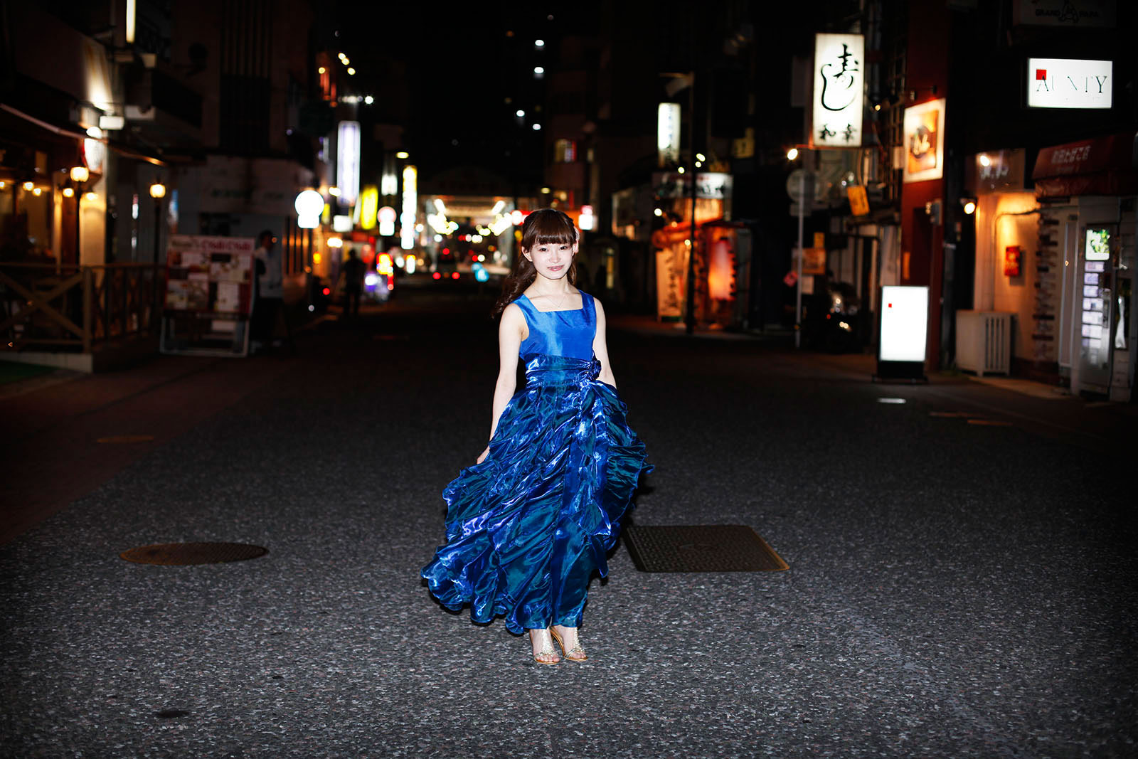   A girl in a blue dress Sasebo, Japan 2015        