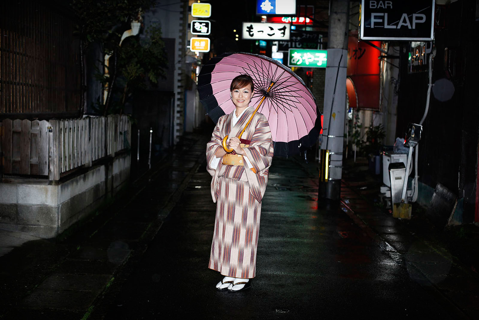   A woman in Japanese kimono Sasebo, Japan 2015        