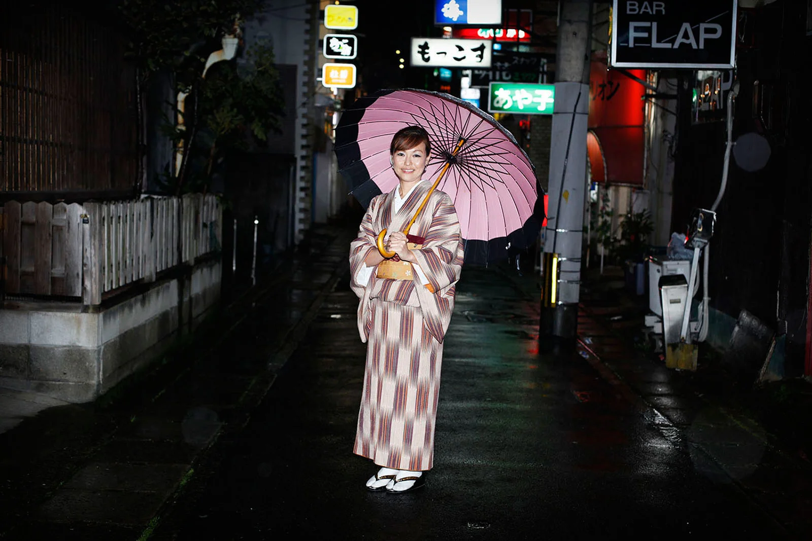 A woman in Japanese kimono Sasebo, Japan 2015