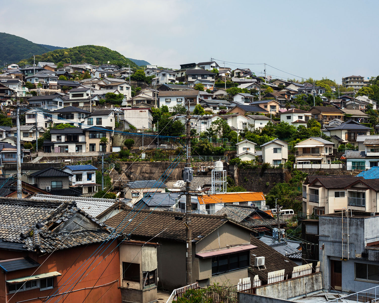   A residential area right next to downtown (Sasebo, Japan 2014)        