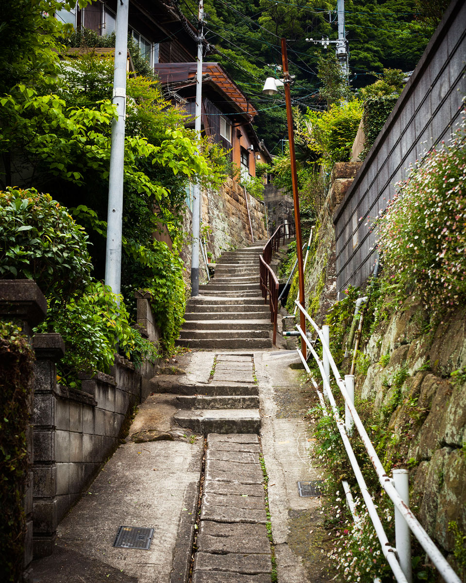   A path in residential area (Sasebo, Japan 2014)        