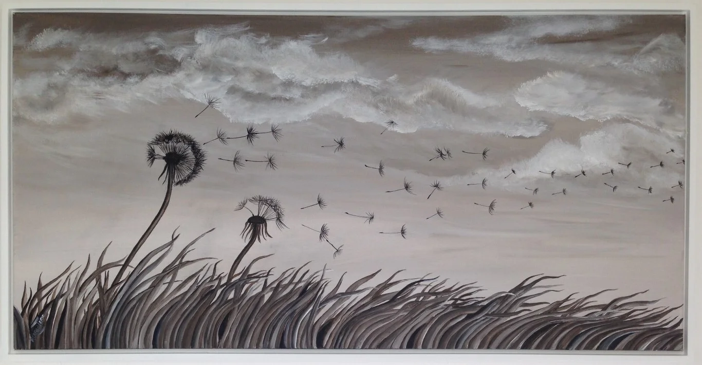 DANDELIONS IN THE WIND