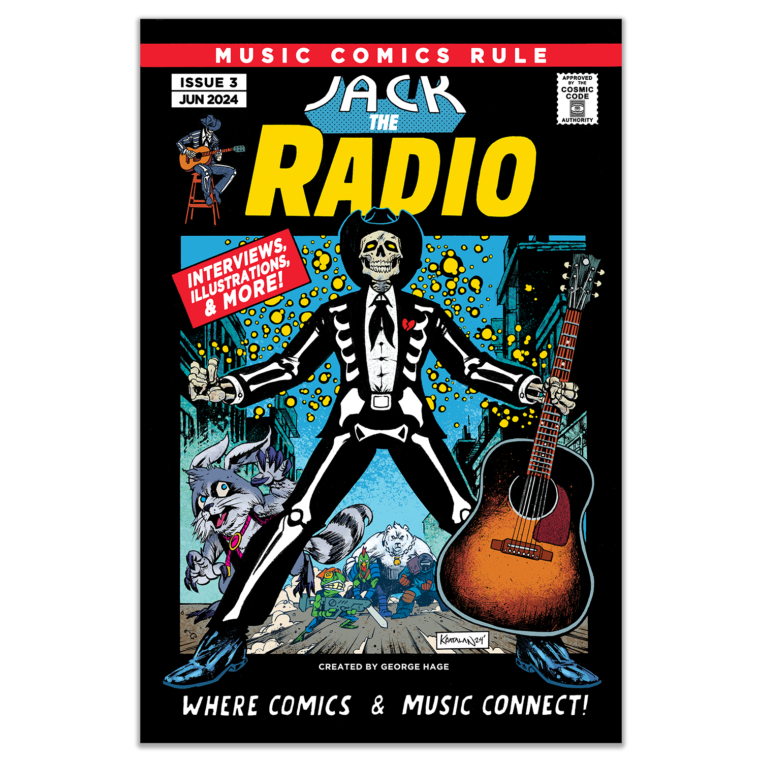 Jack The Radio Music-Comic #3 (2024) - SIGNED + STICKER — jack the 