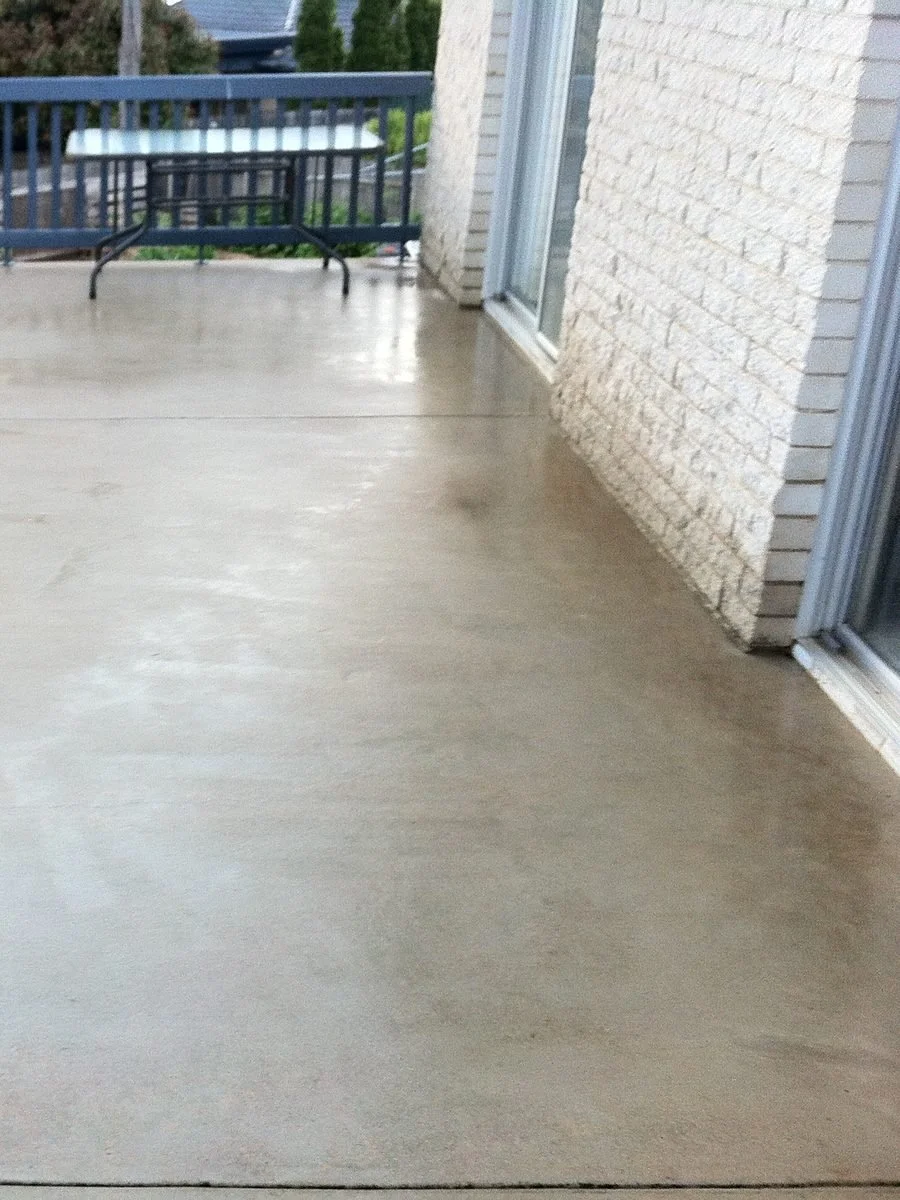 Same concrete patio after cleaning (Canberra)