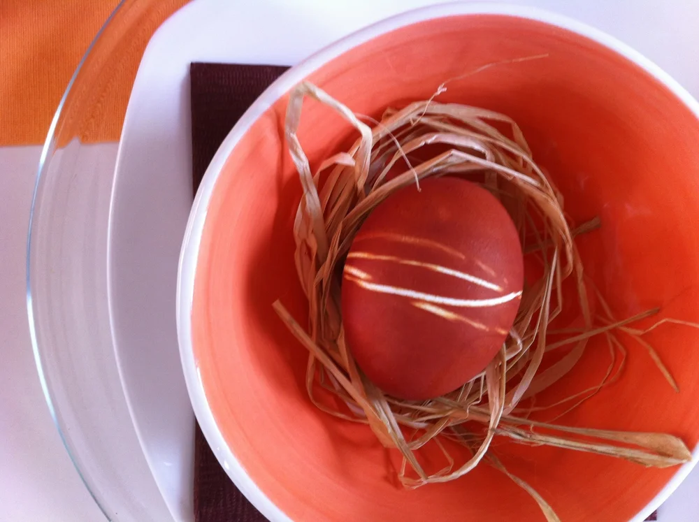 coral dish modern easter egg decorating DIY