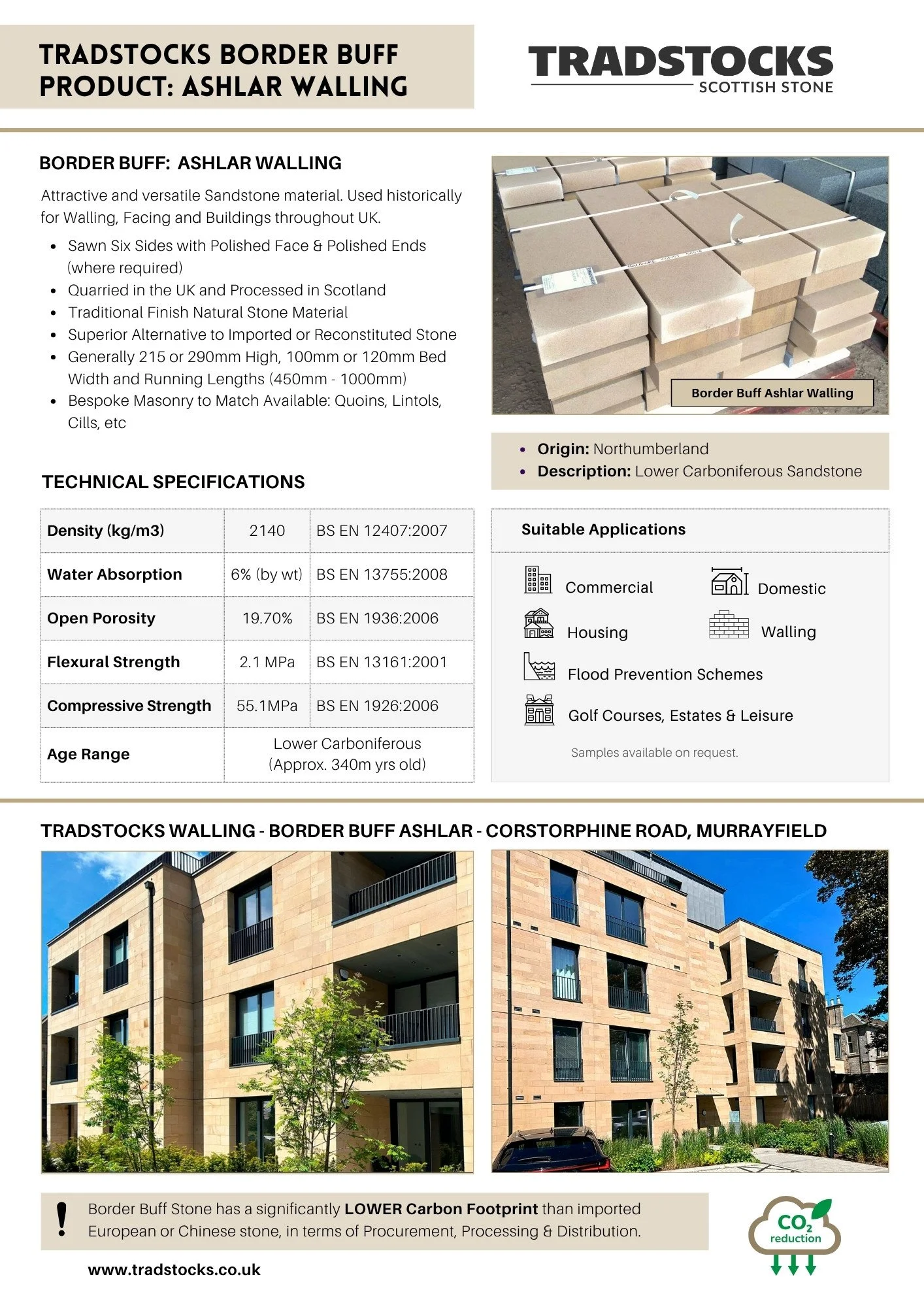 Border Buff Ashlar Walling Data Sheet Image