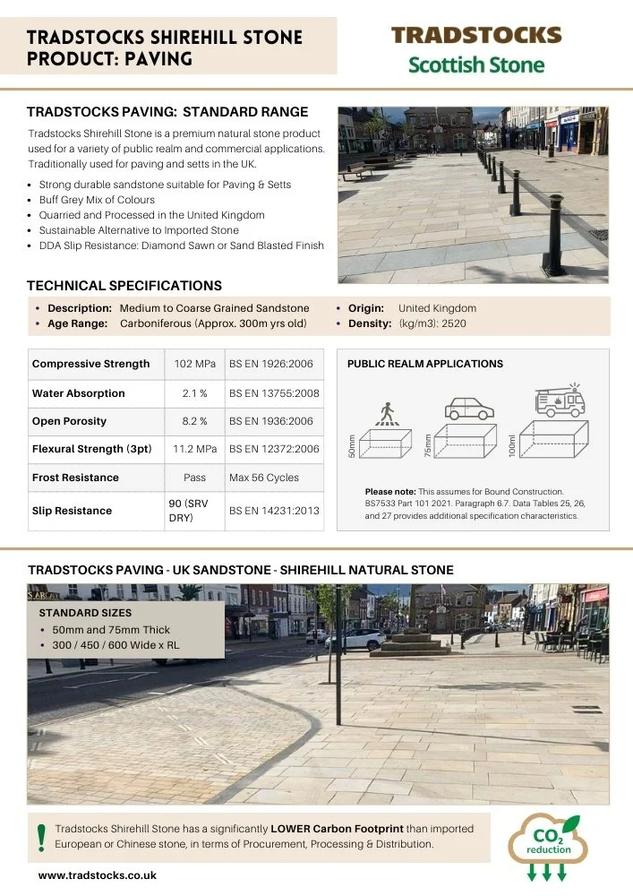 Shirehill Stone:Paving Data Sheet Image