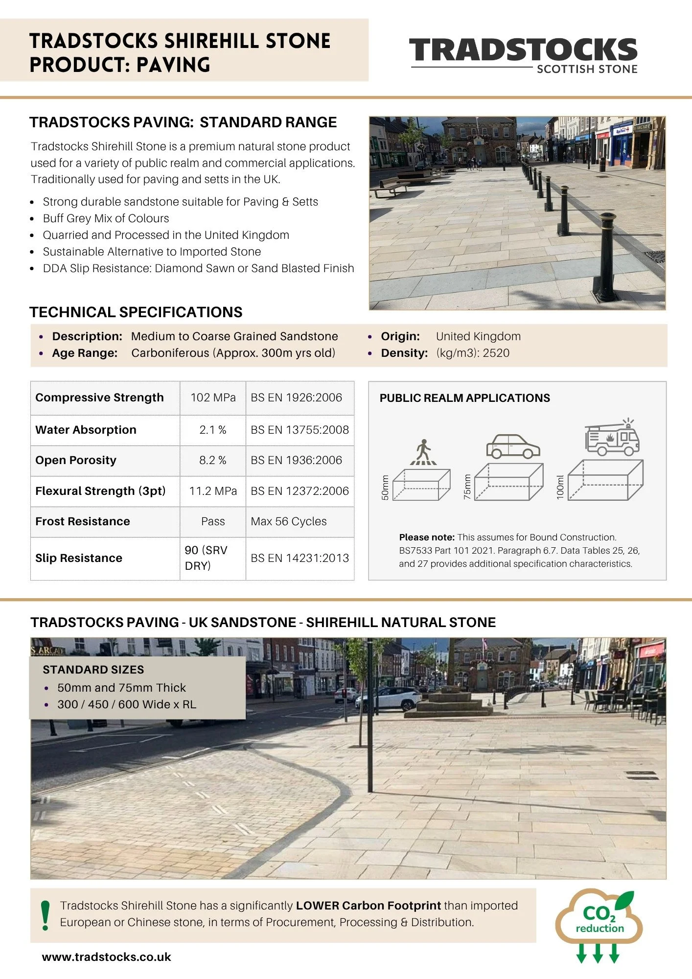 Shirehill Stone:Paving Data Sheet Image