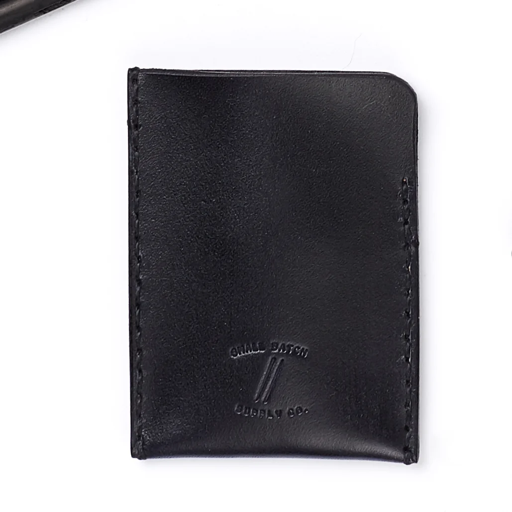Black Leather Wallet - Small Batch Supply Co - The LA Bliss - From Los Angeles With Love