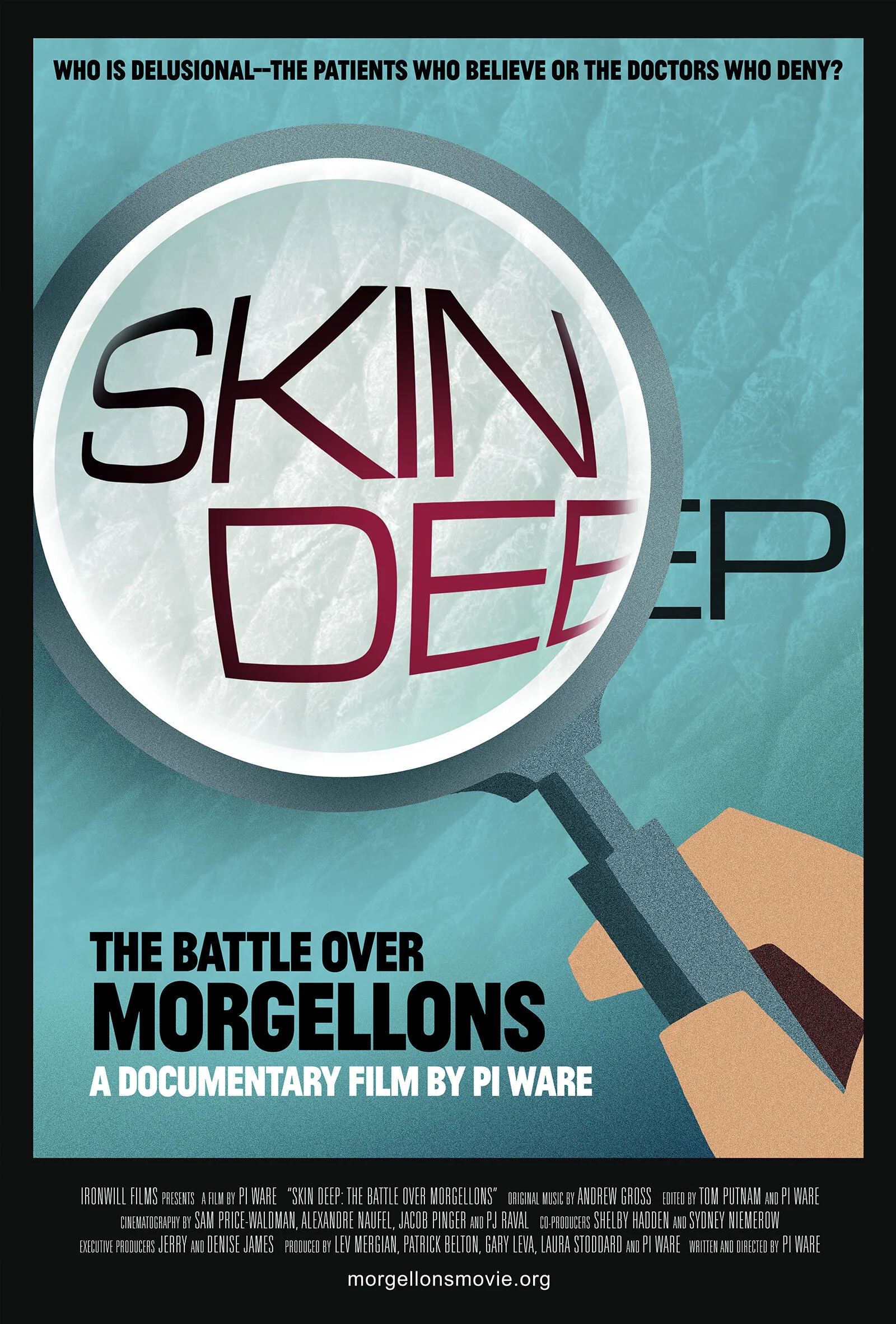 The new Skin Deep movie poster designed by Sam Smith.