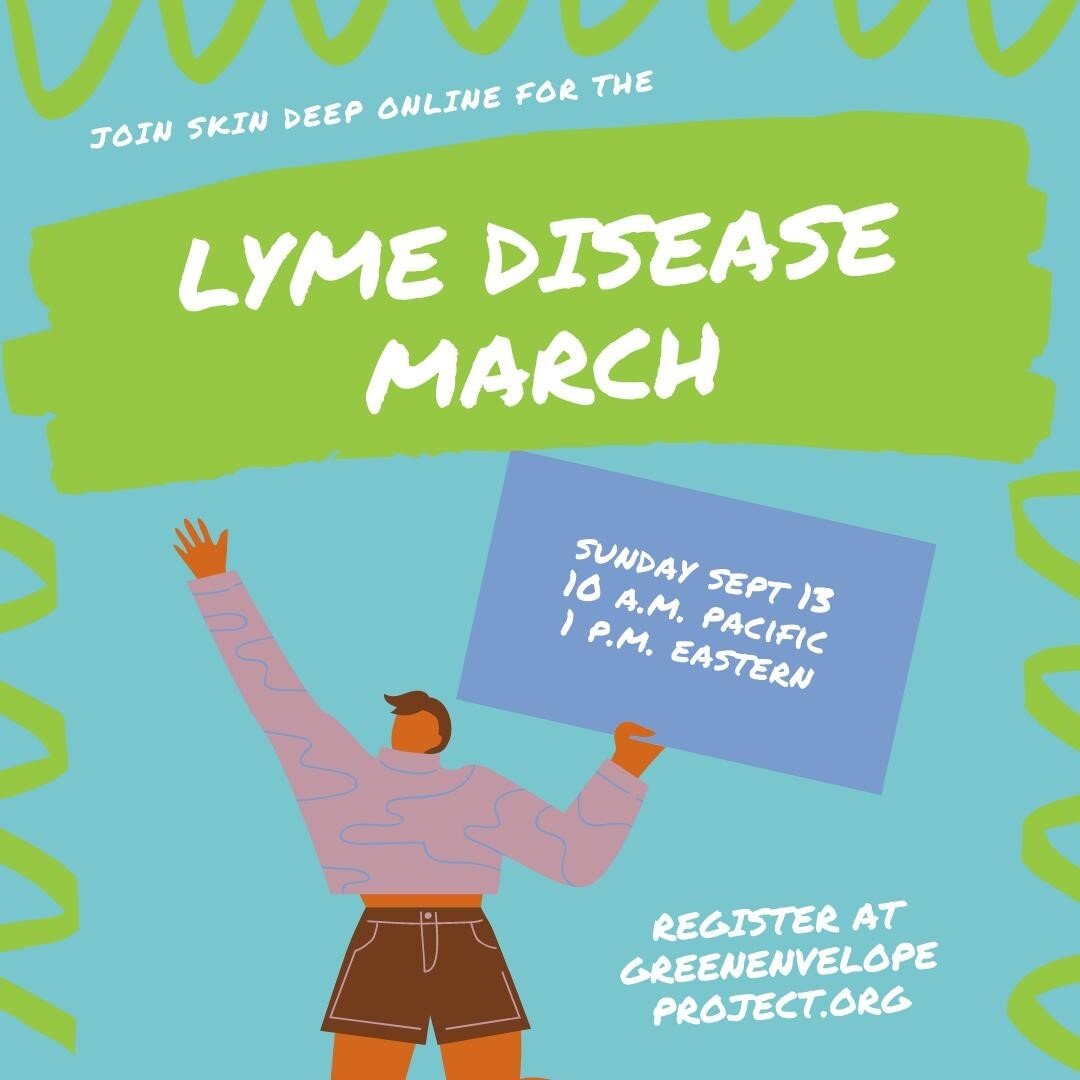 Join Pi Ware, director of Skin Deep: The Battle Over Morgellons at the Online Lyme Disease March, this Sunday September 13, at 10am PDT / 1pm EDT.  Speakers include Dr. Richard Horowitz, Karen Vanderhoof-Forschner, Pi Ware, and special musical guest 