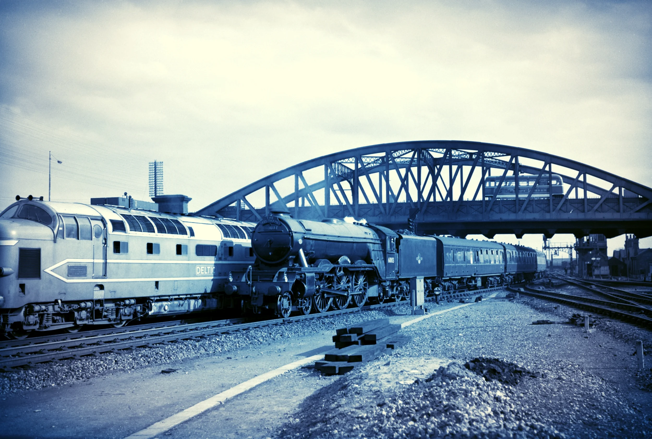 BR 4-6-2 locomotive No.60103 with the downTees-Thames Express atPeterborough in 1960.jpg