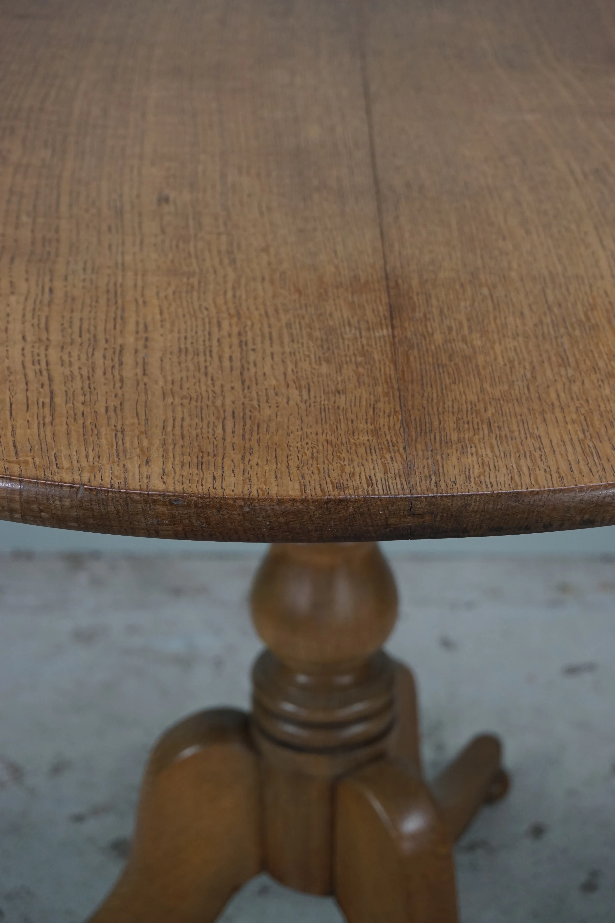 19th Century Tilting Top Oak Tripod Table