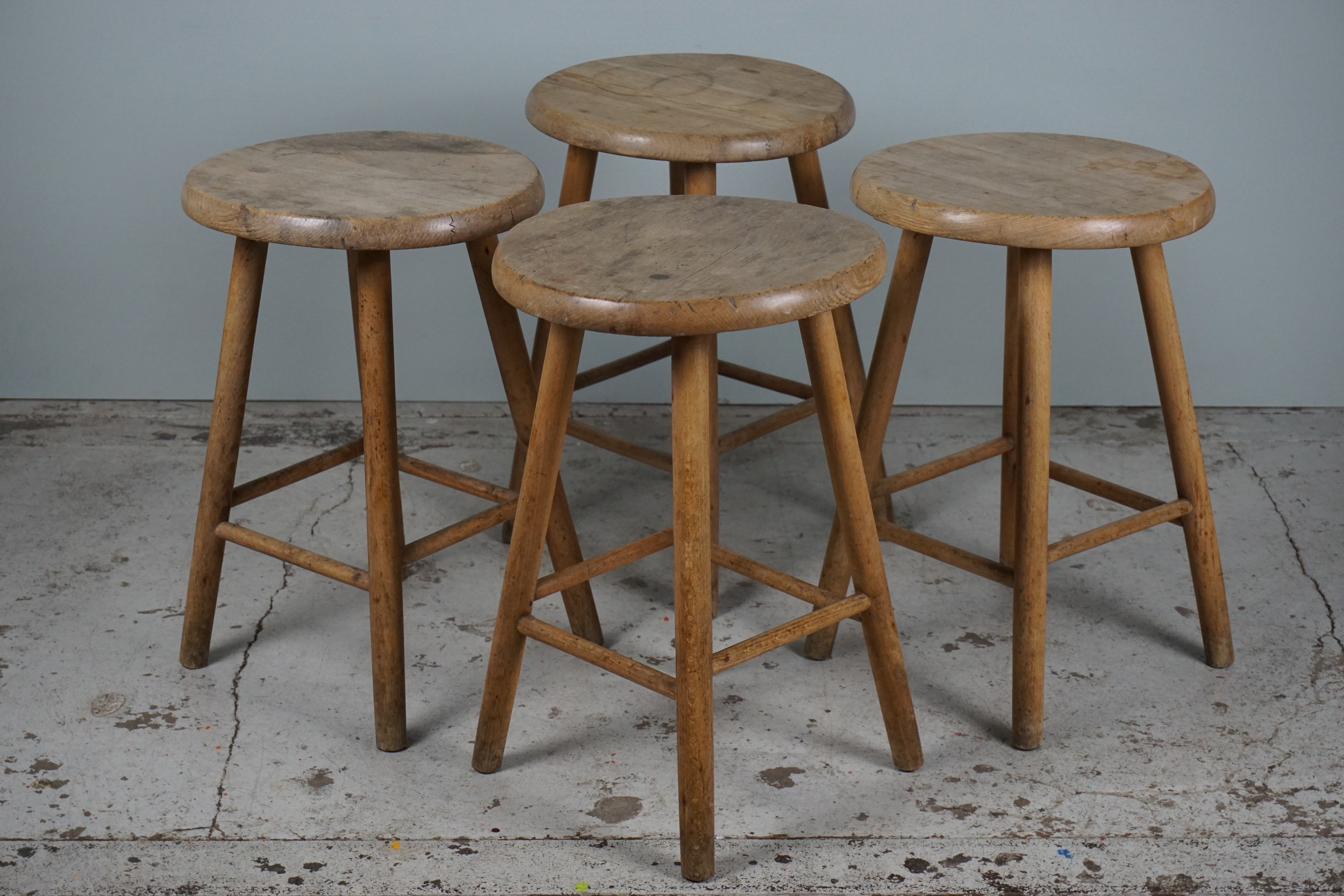 Mid 20th Century Beech Stools