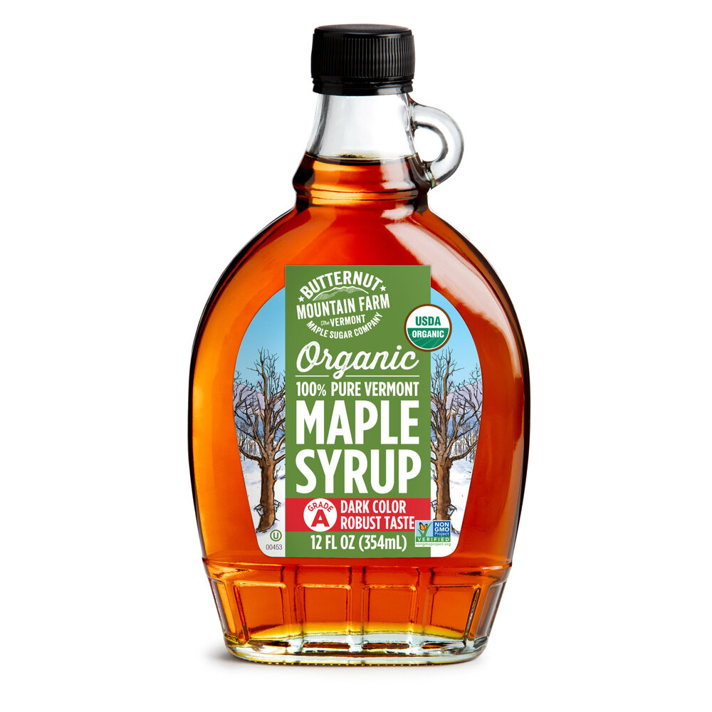 ORGANIC 12 fl. oz.  Maple Syrup Glass Bottle — Marvin's Country Store