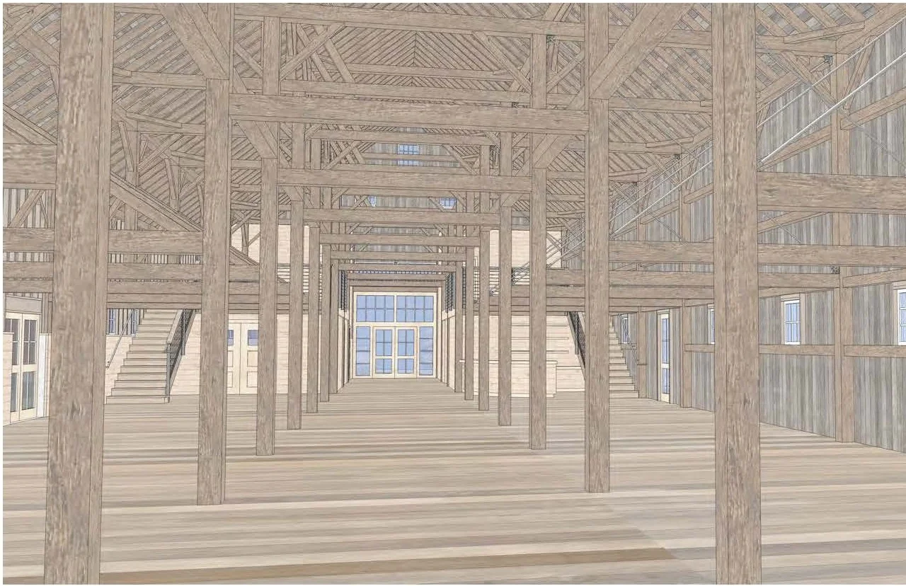 A restored North Barn will be a venue for a wide array of community gatherings.