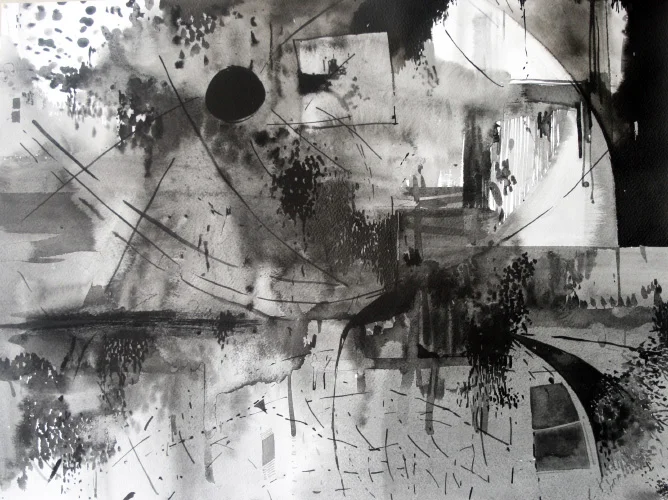  Protest Crowd, San Francisco (1), 2013. Ink on paper, Paper size - 40cm x 58cm 