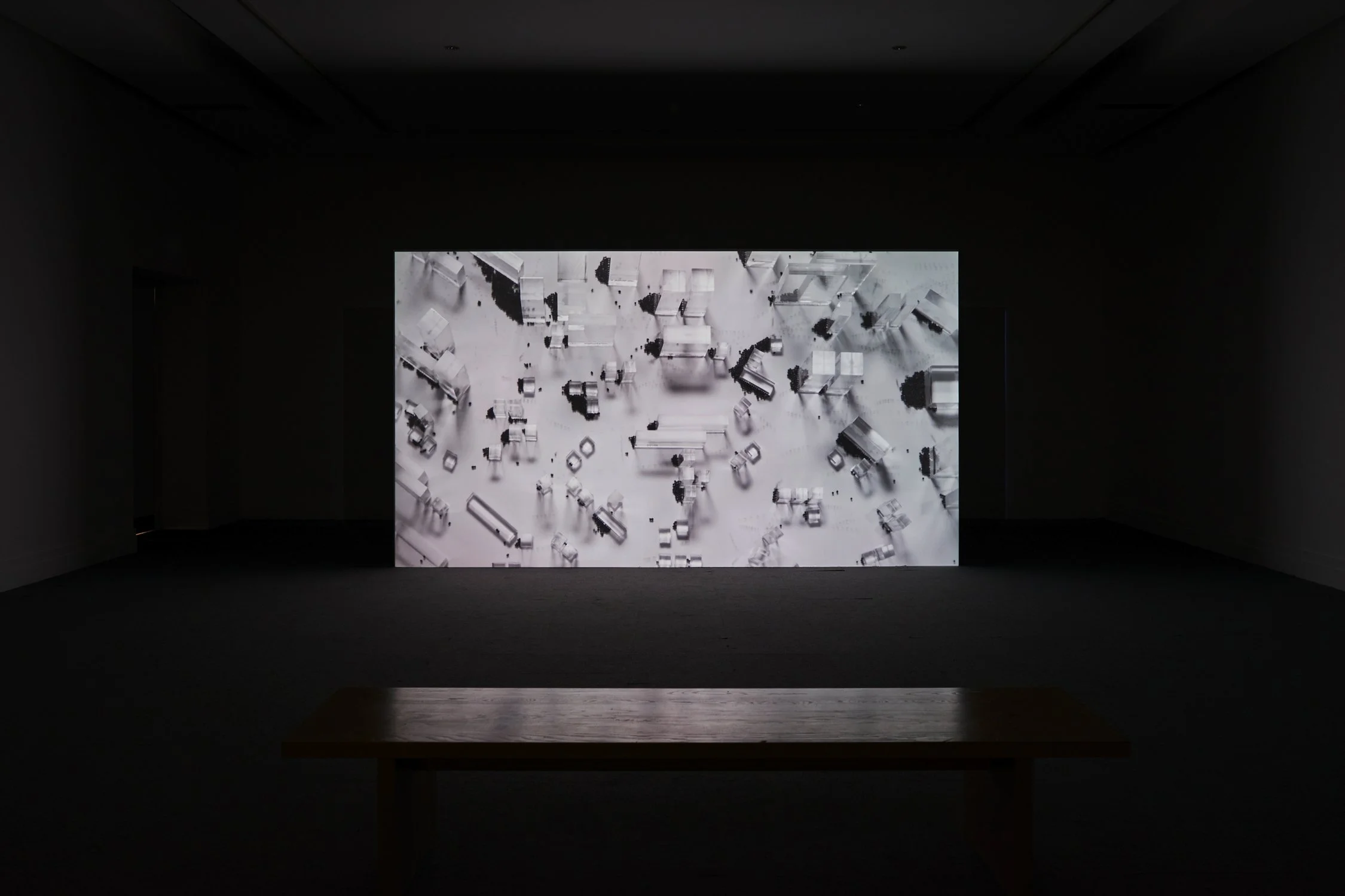Installation View. ‘shot crowd’ at the RHA, gallery, Dublin. Film work ‘shot crowd’. HDV. Duration 4.00 minutes.