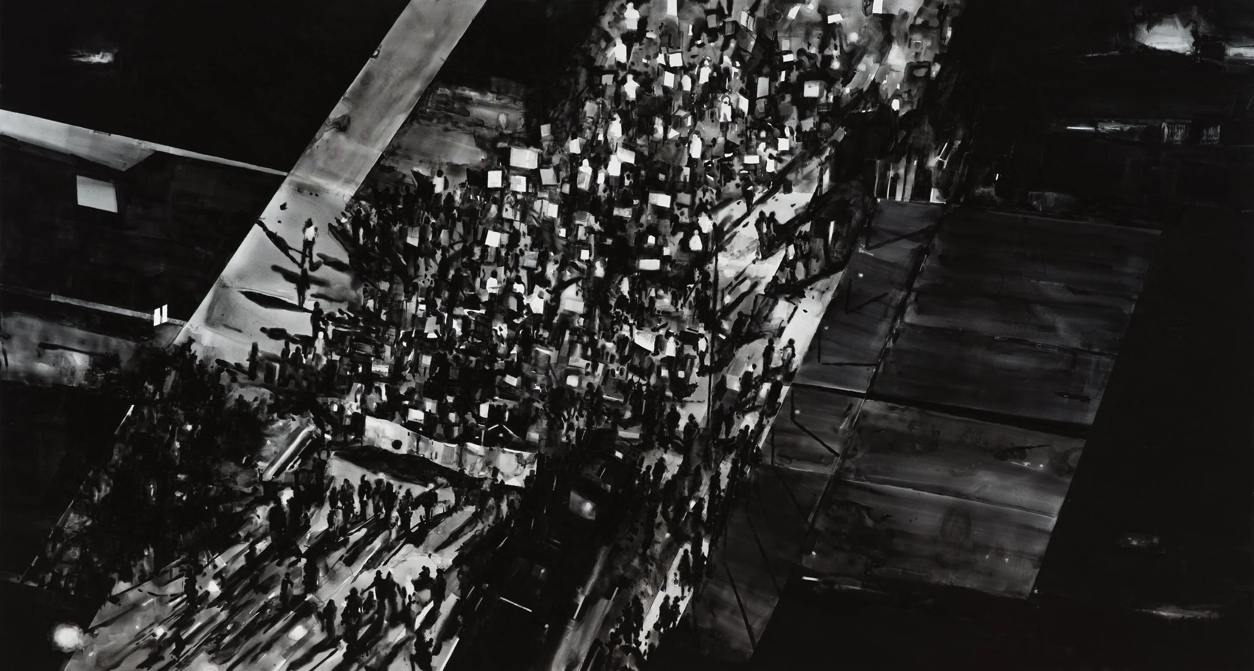  Protest Crowd, Charlotte, USA, Black Lives Matter (2016), 2017 