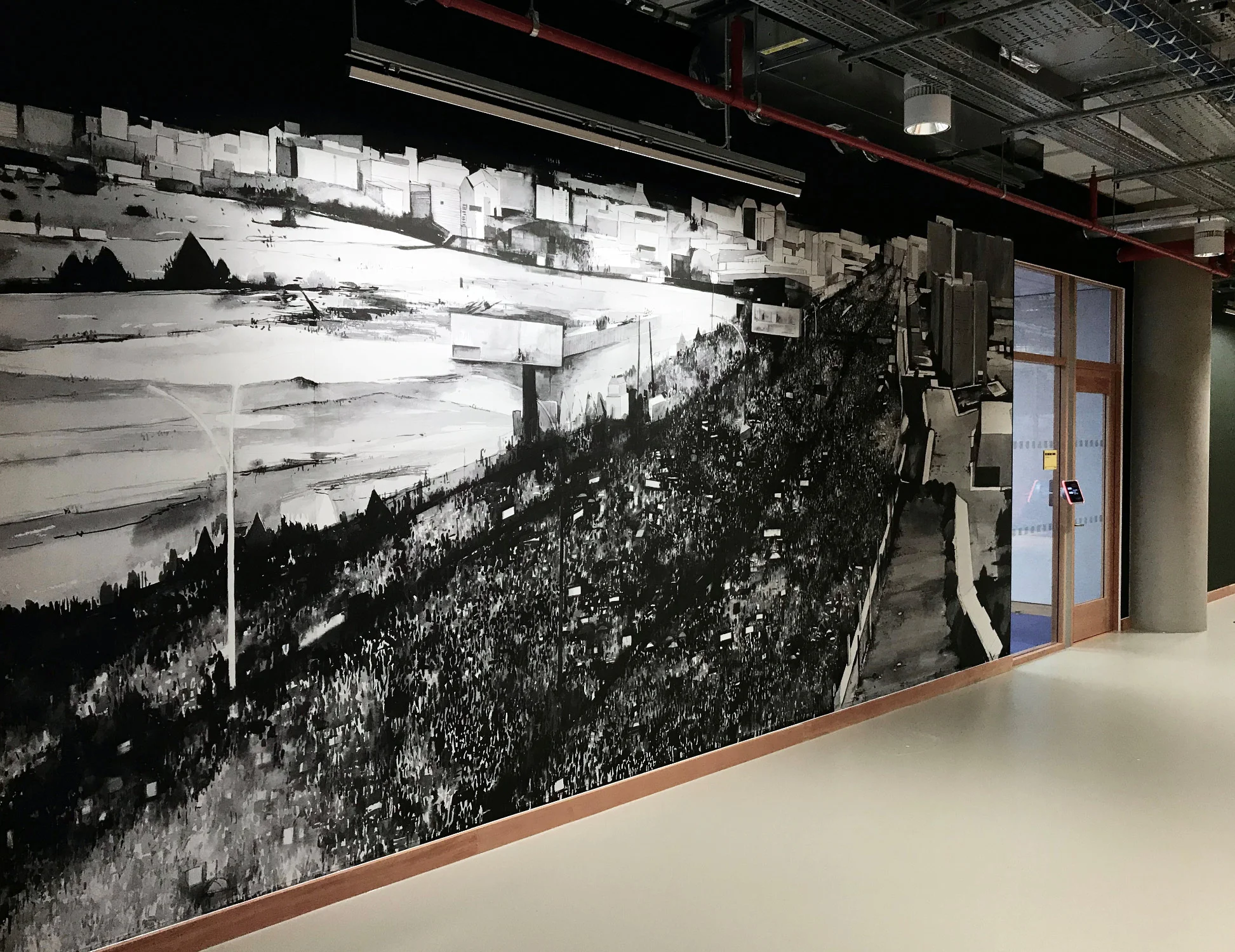  Installation views. Facebook, Floor 1. Rathbone square London.  