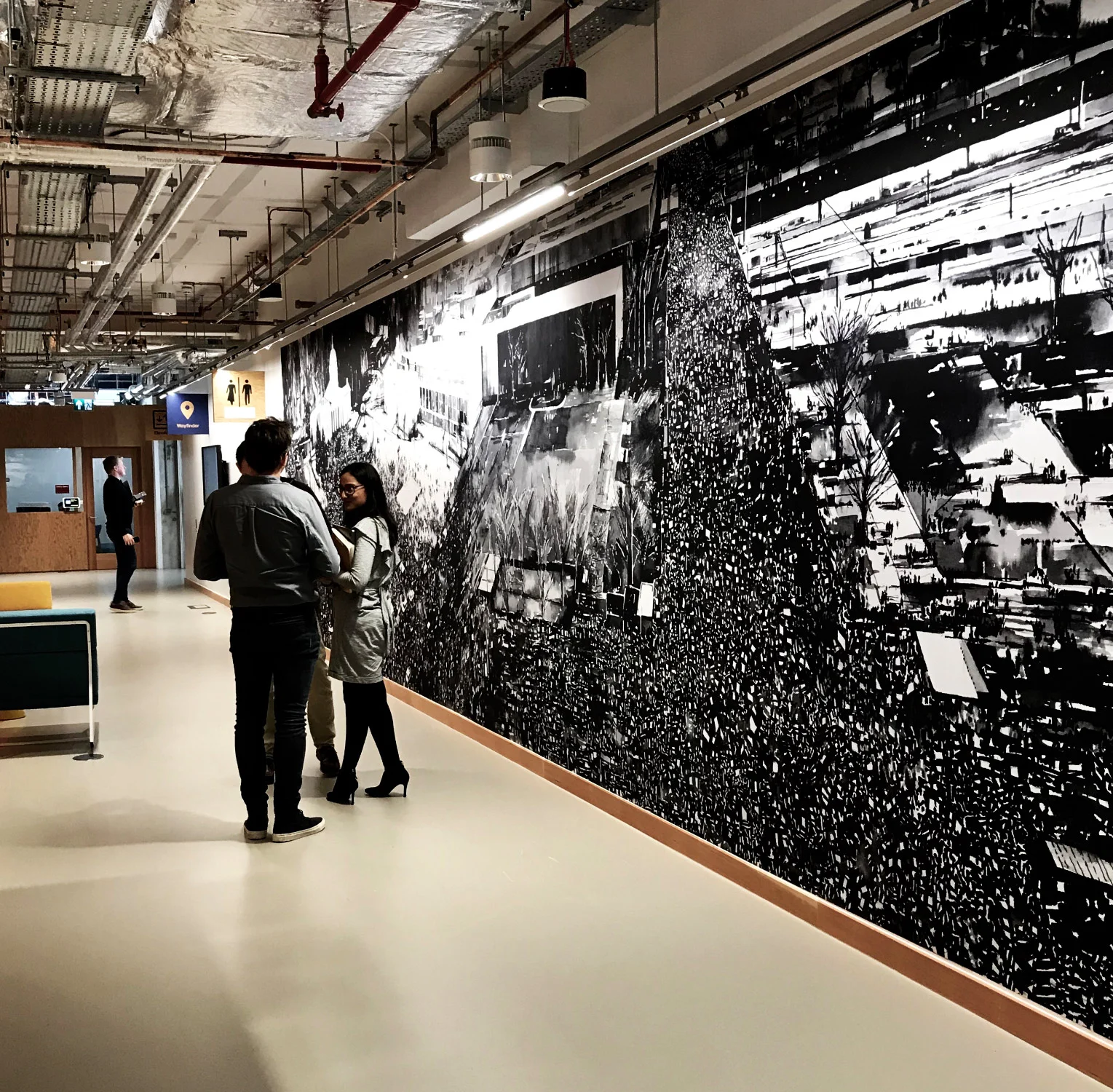  Installation views. Facebook, Floor 1. Rathbone square London.  