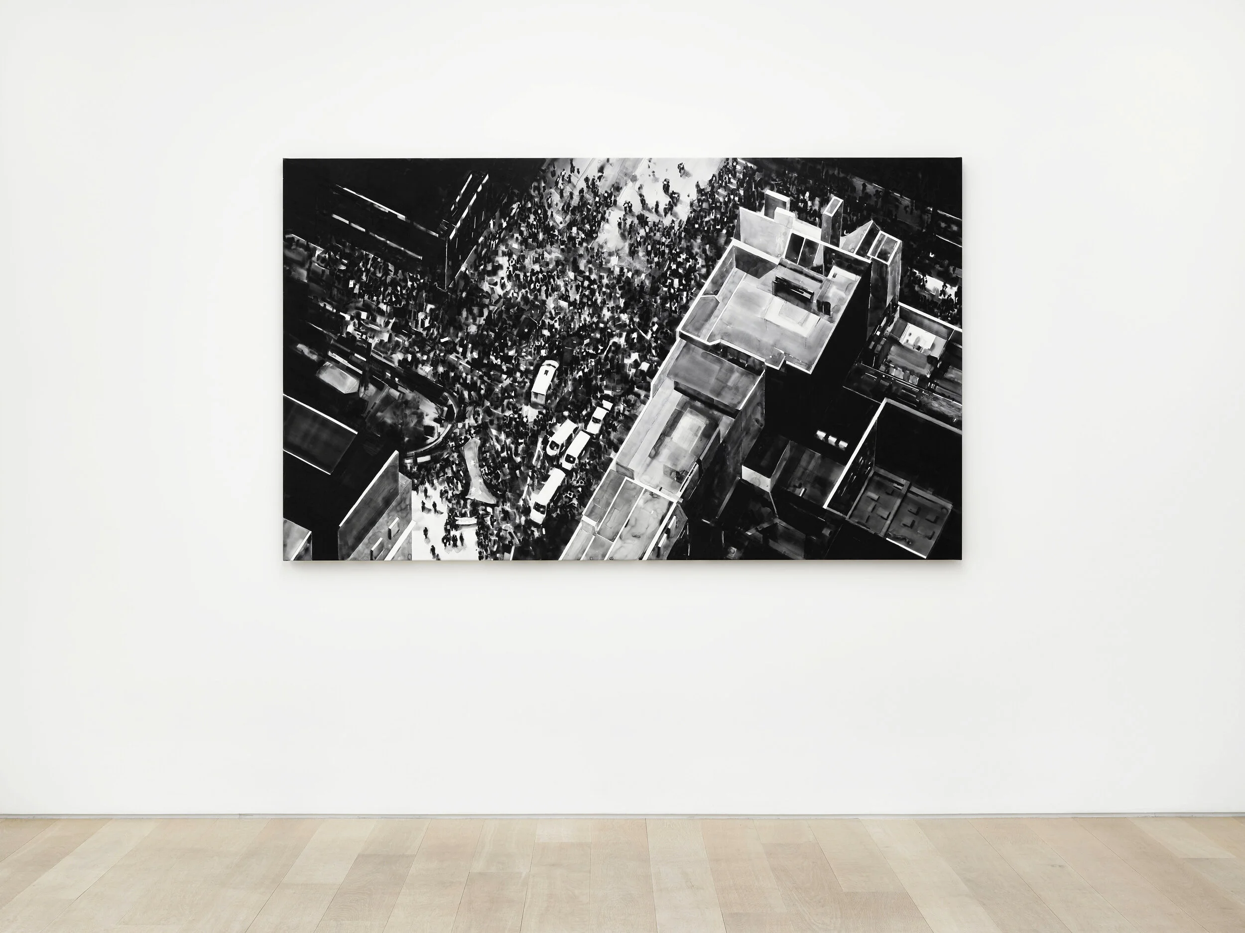  Flag (Protest against Brexit, London, June 2018 )&nbsp;2019. Japanese ink on linen. (220 x 130 x 5 cm ) Installation view. Courtesy Cristea Roberts Gallery and photography-Jack Hems. 