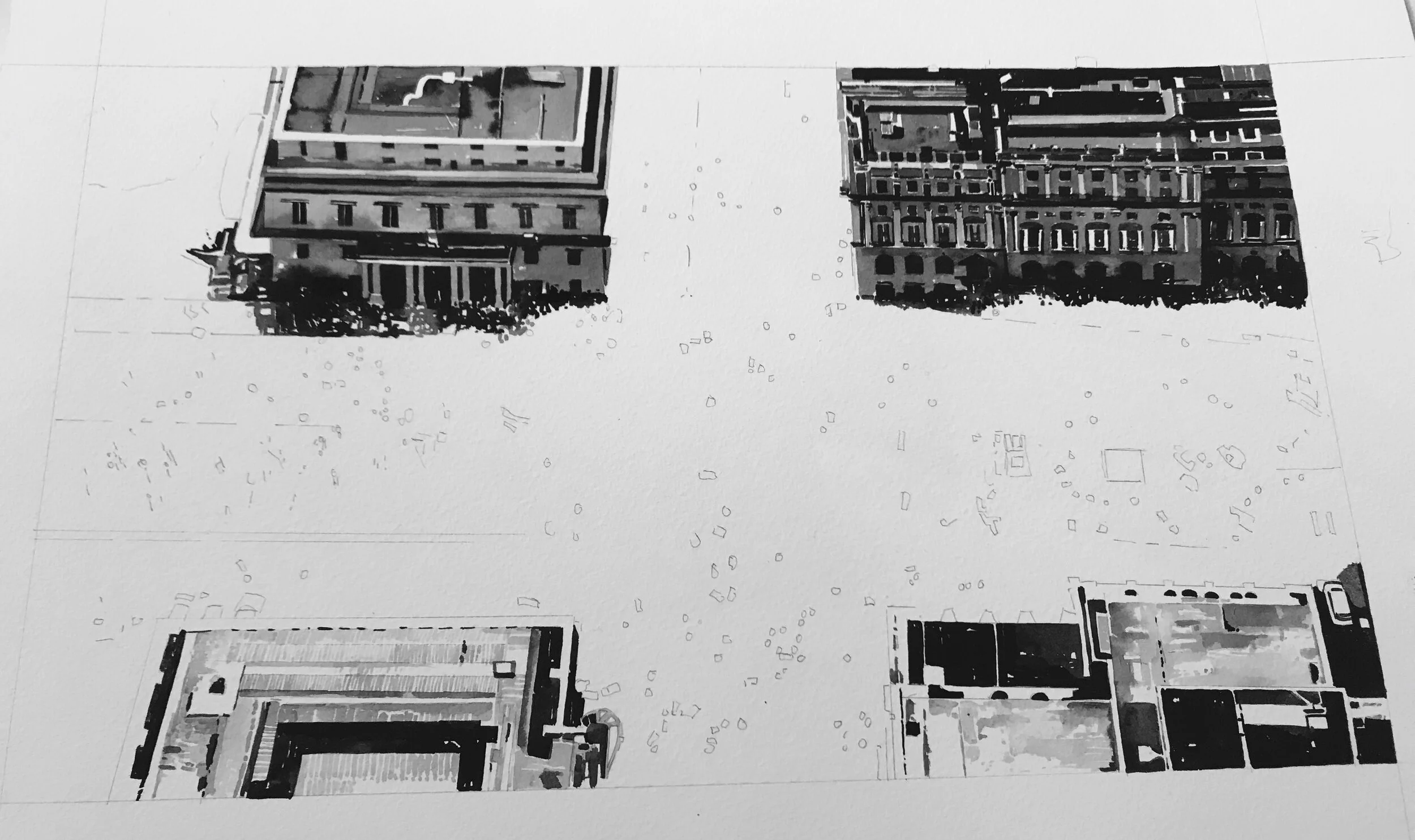  Work in progress on drawing . 2018 