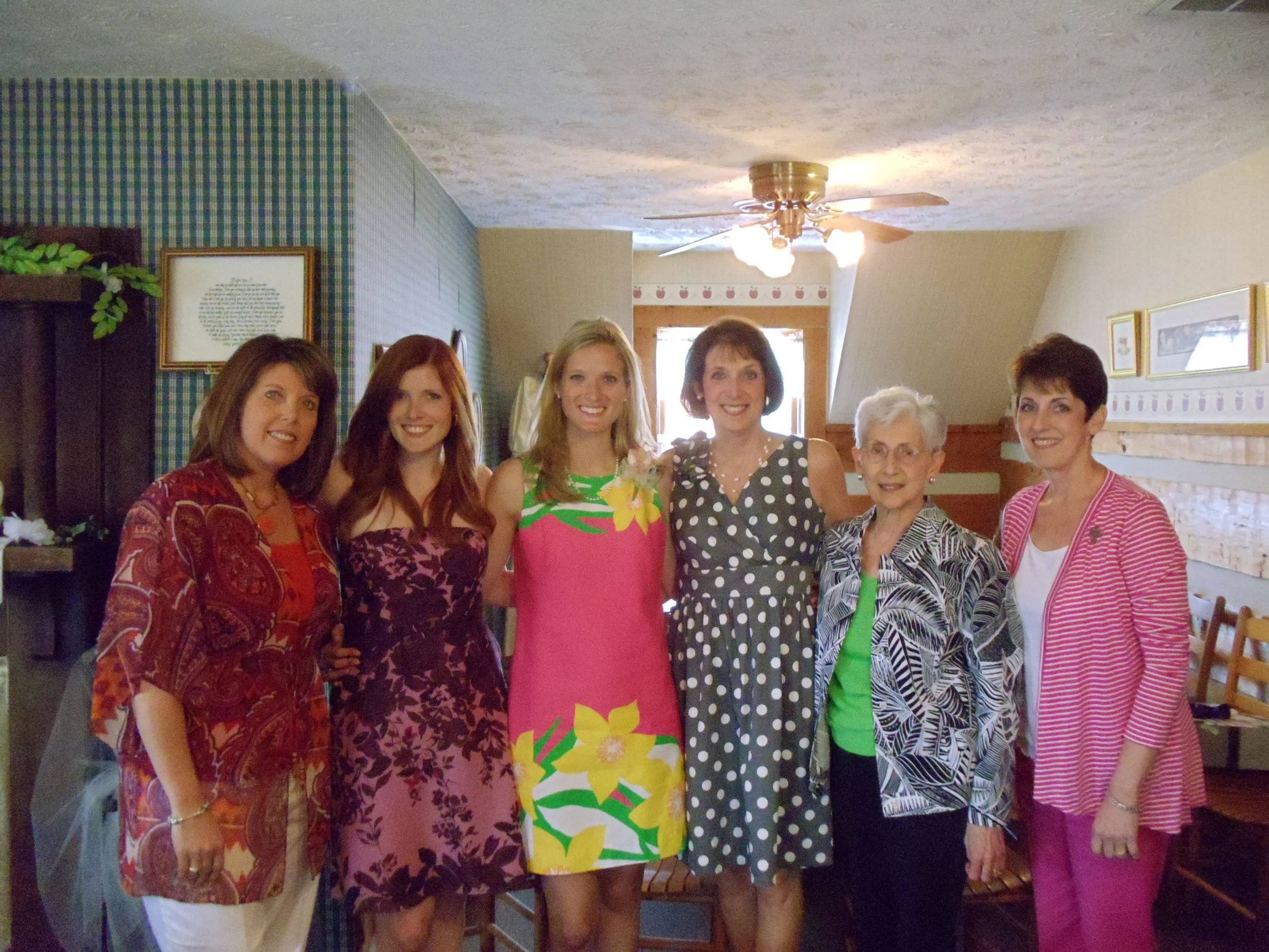 My female family members with me at one of my bridal showers