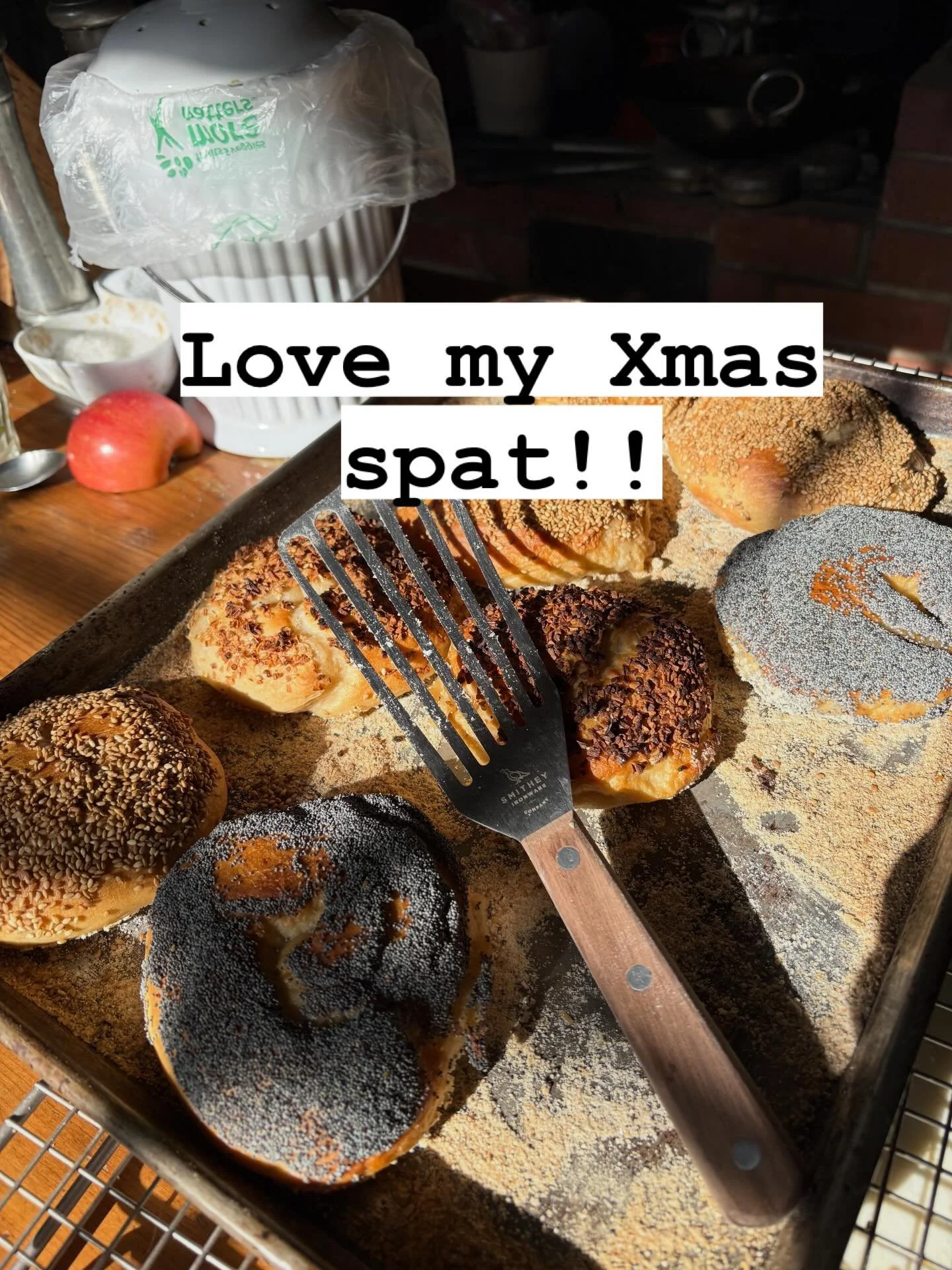 Every so often, it&rsquo;s good to do a reality check to see what makes our flour different. 

In this instance, that meant bagels using 100% sifted commercial flour. 50% Central Milling Bread flour, 50% CM 00 pizza flour. 

Though wildly overproofed