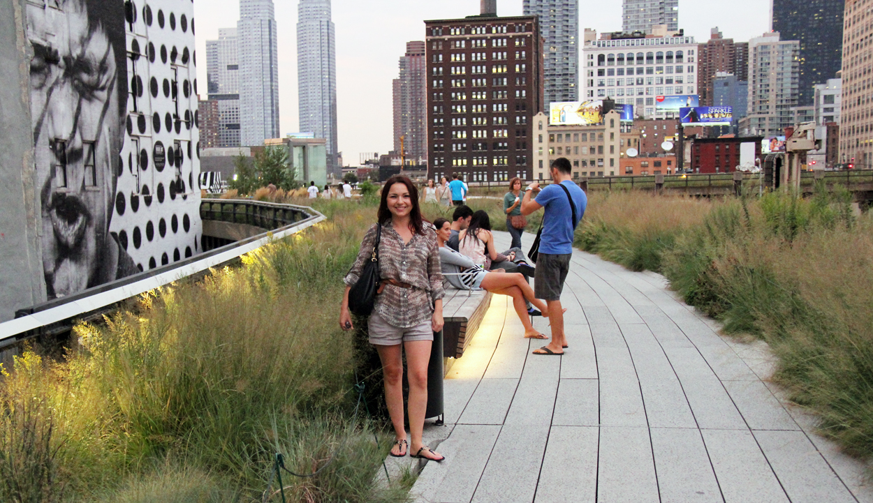 Here I am at The High line