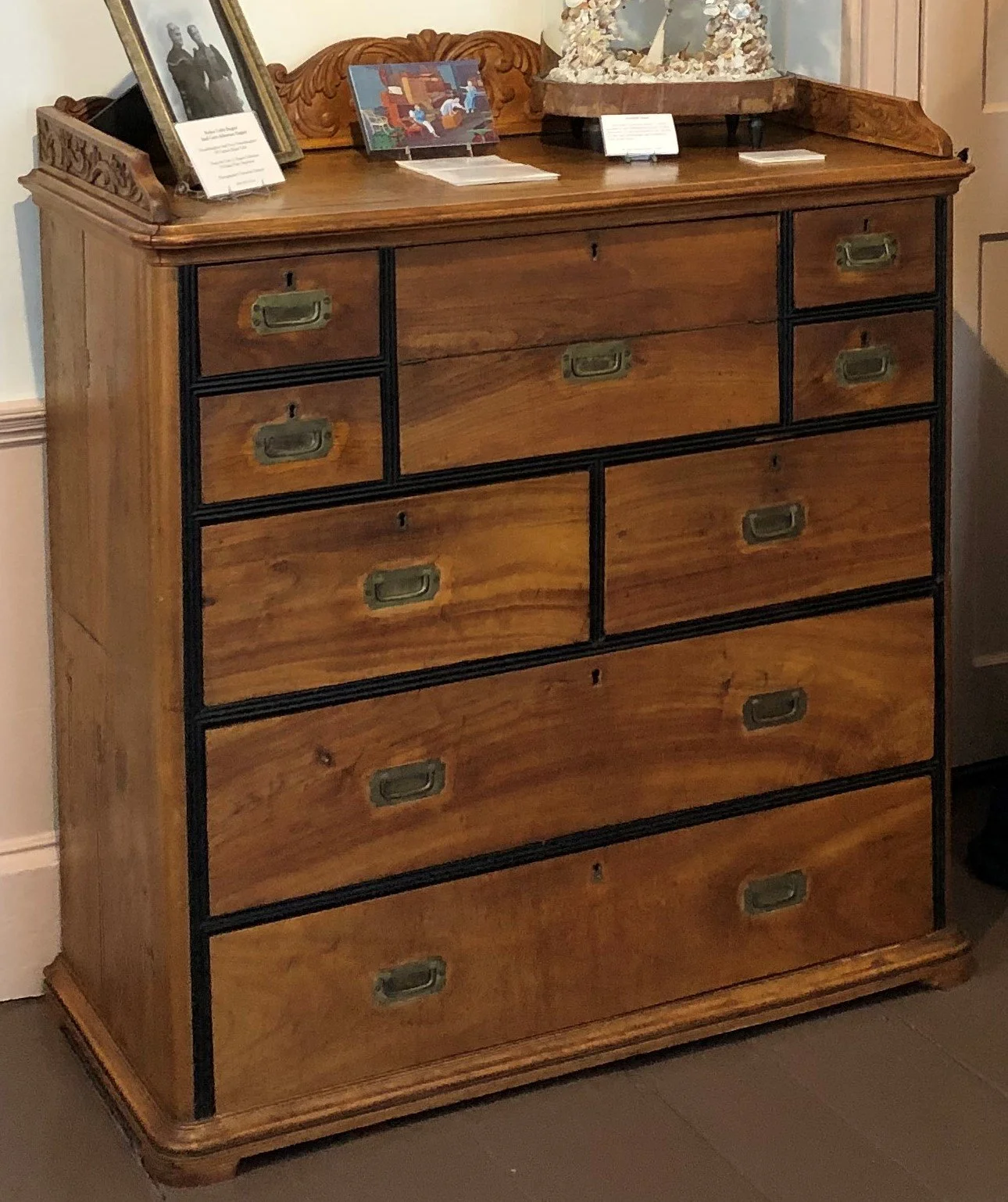 In the Attic - Camphor Campaign Secretaire Chest — Brewster Historical ...