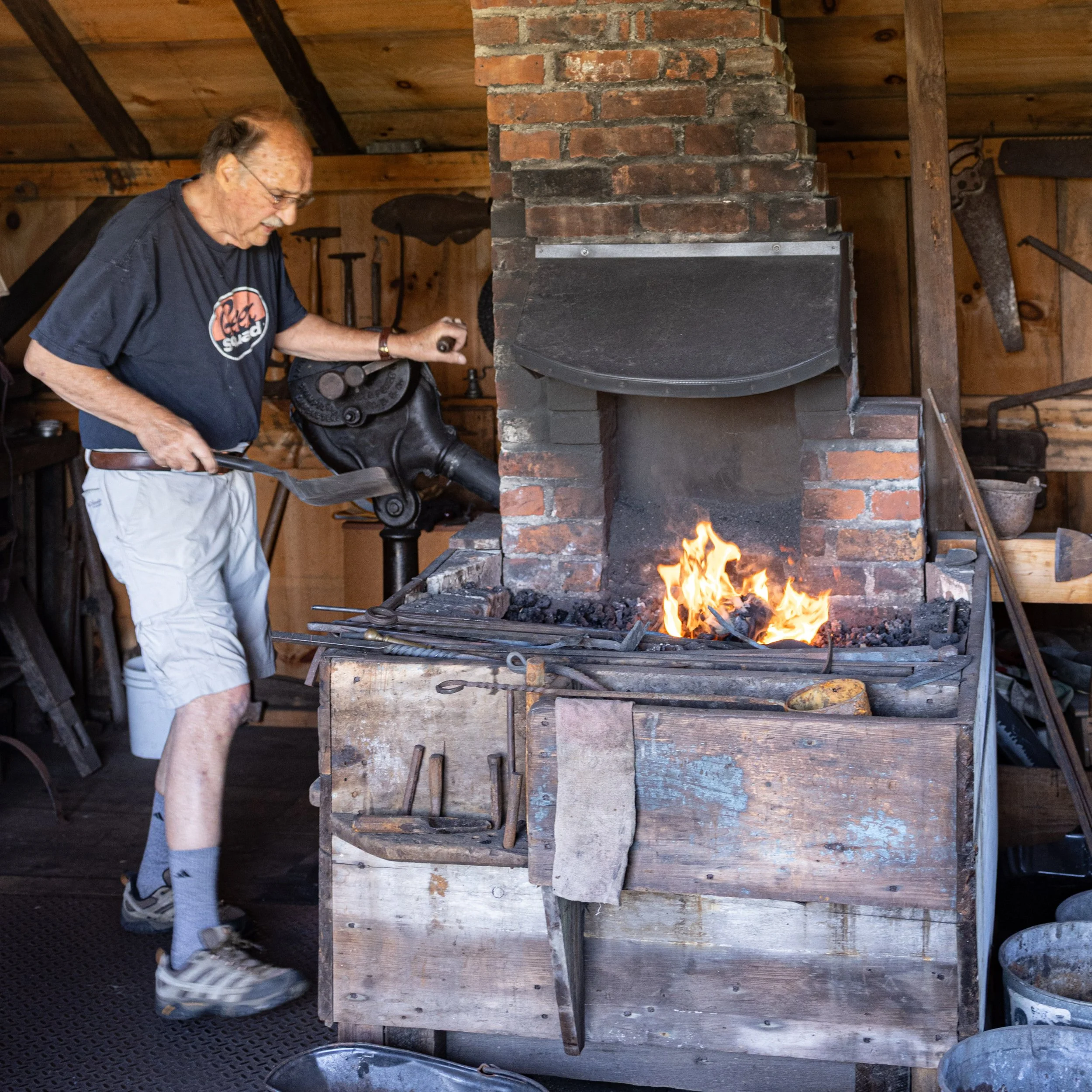 Blacksmith wood forge