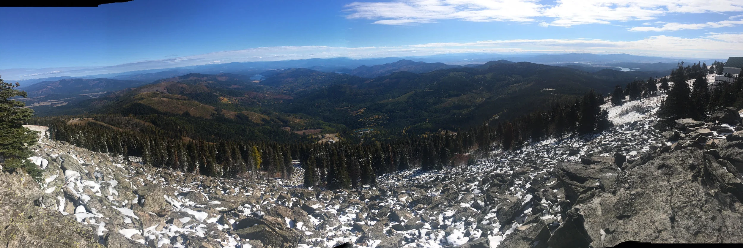 At the top of Spokane Mountain