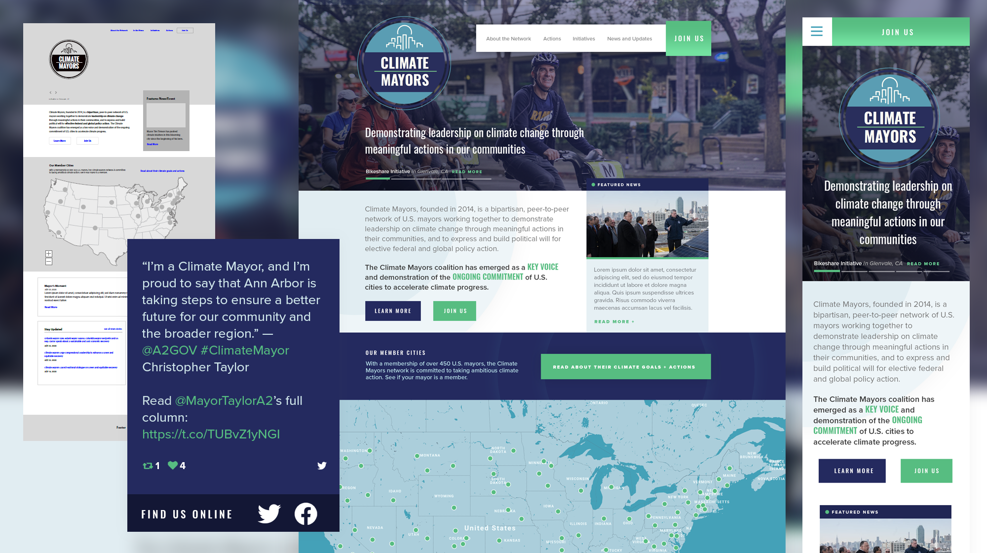 Climate Mayors Website Design