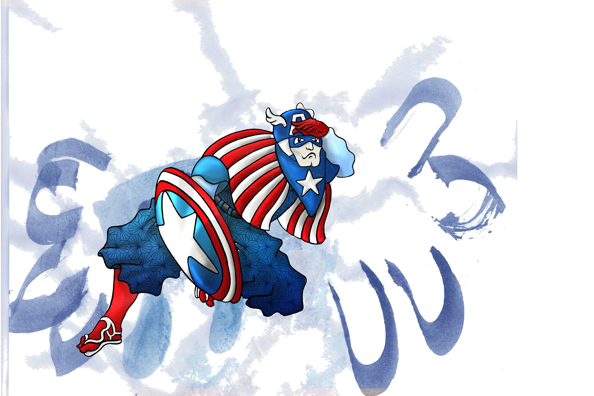 GAAMvengers - 2015 - Ukiyo-e Captain America - ©ElenaØhlander