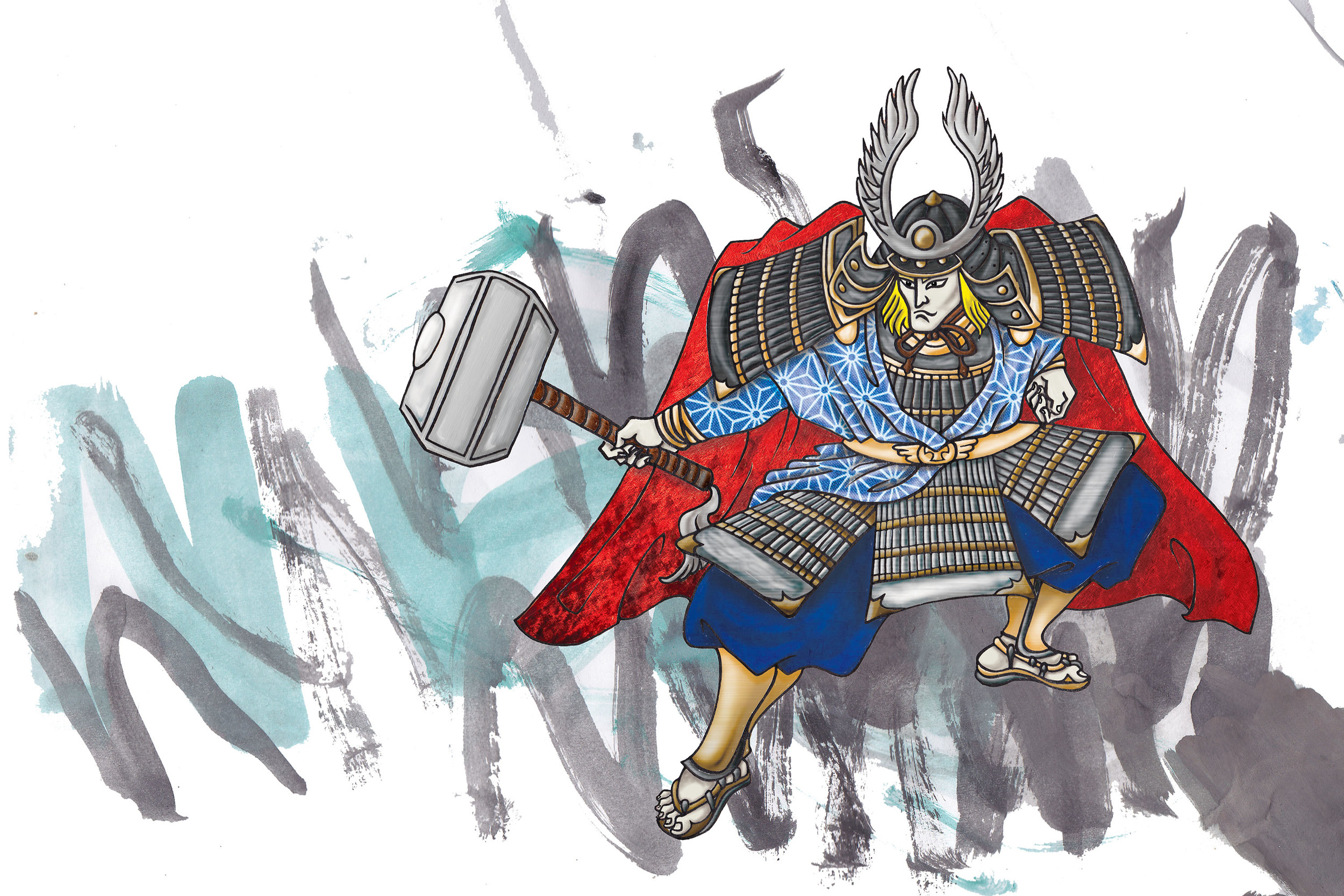 GAAMvengers - 2015 - Ukiyo-e Thor - ©ElenaØhlander