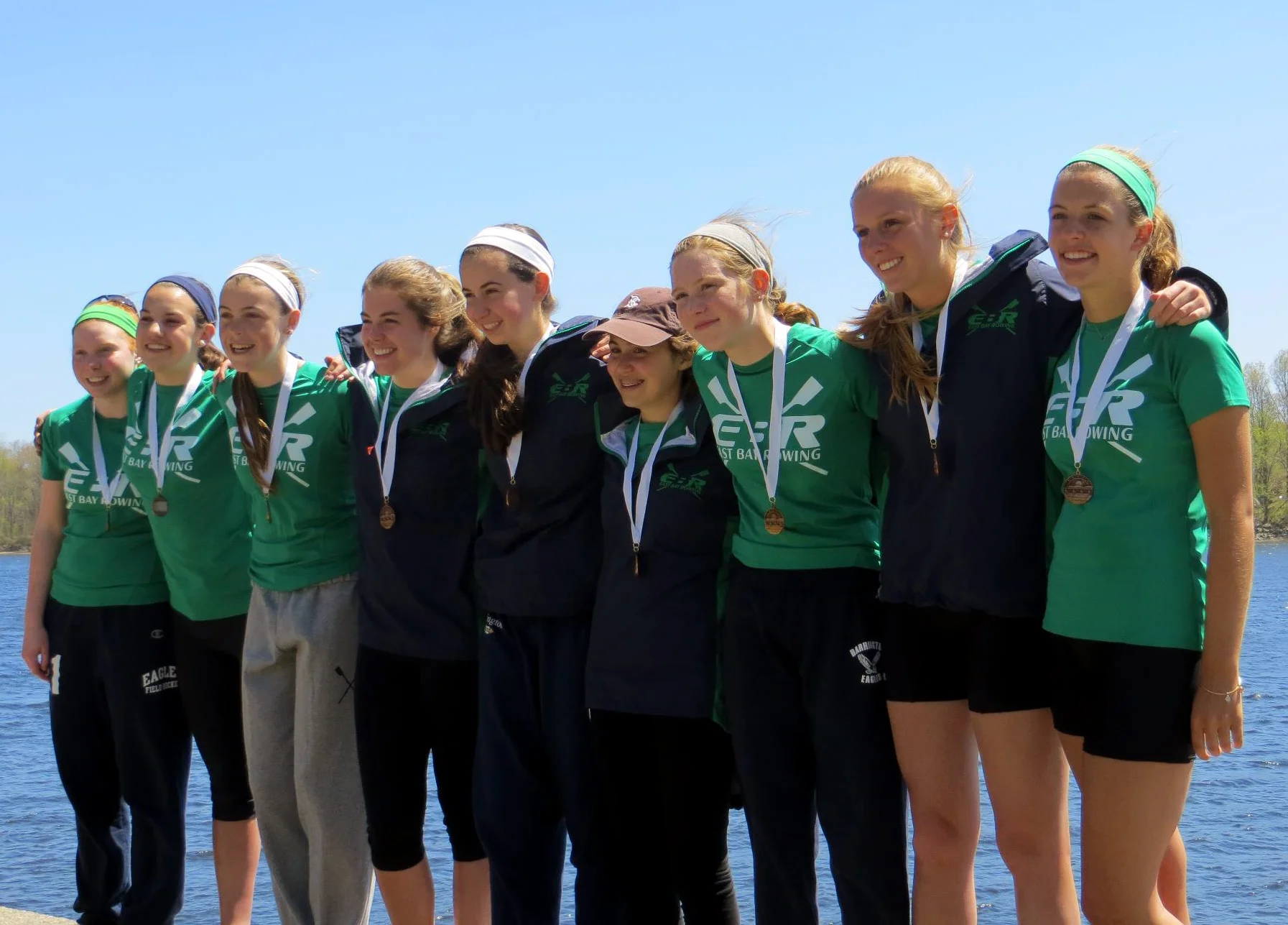 East Bay Rowing, Rhode Island, logo, graphic design