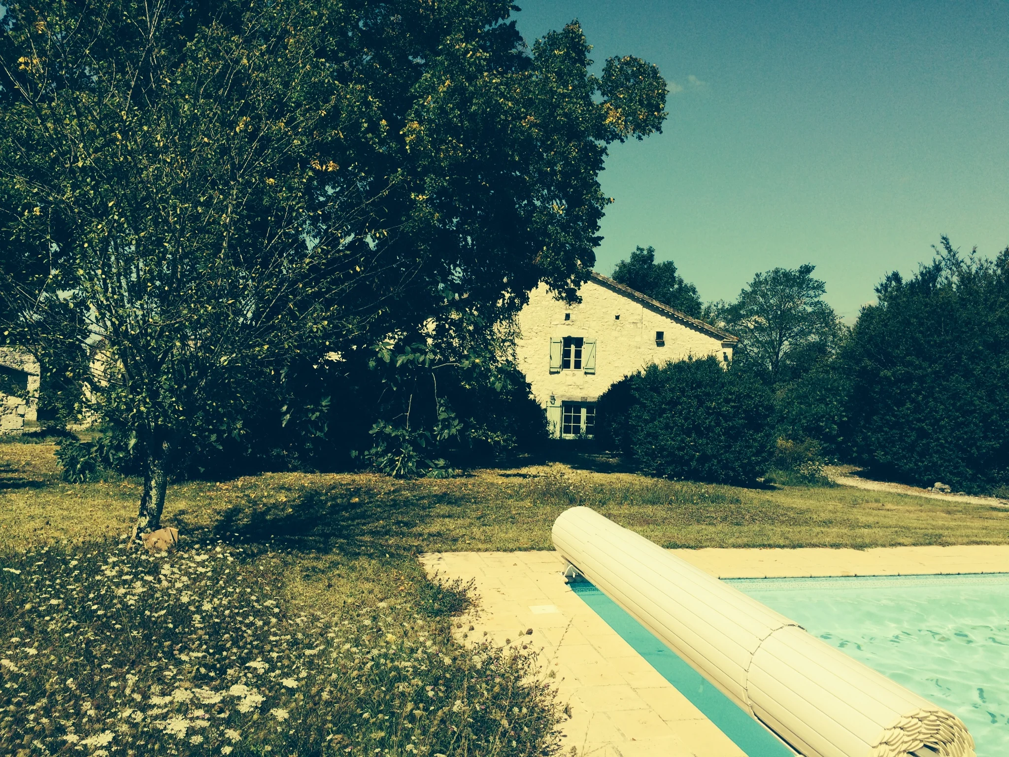 A picture of the house from Autumn 2014 showing the security cover.