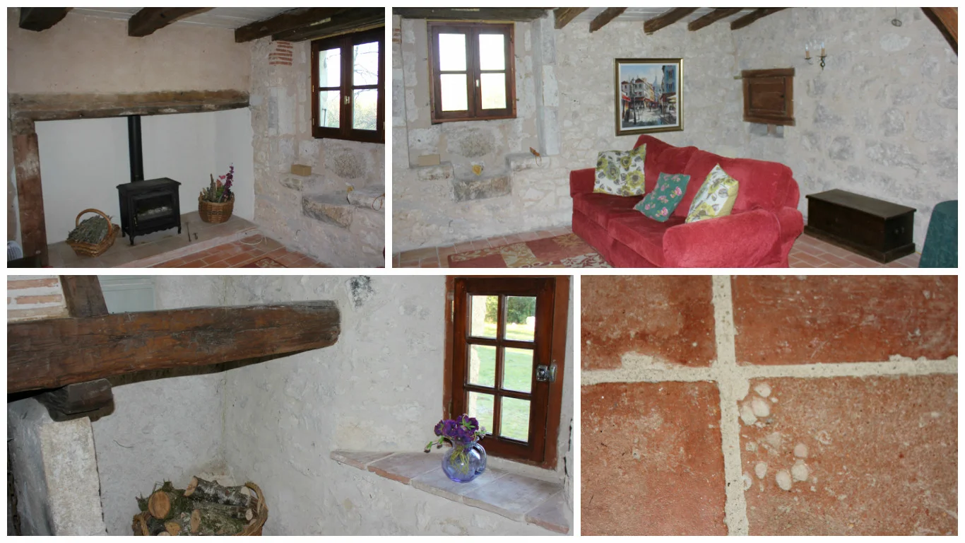 Inside the gite.