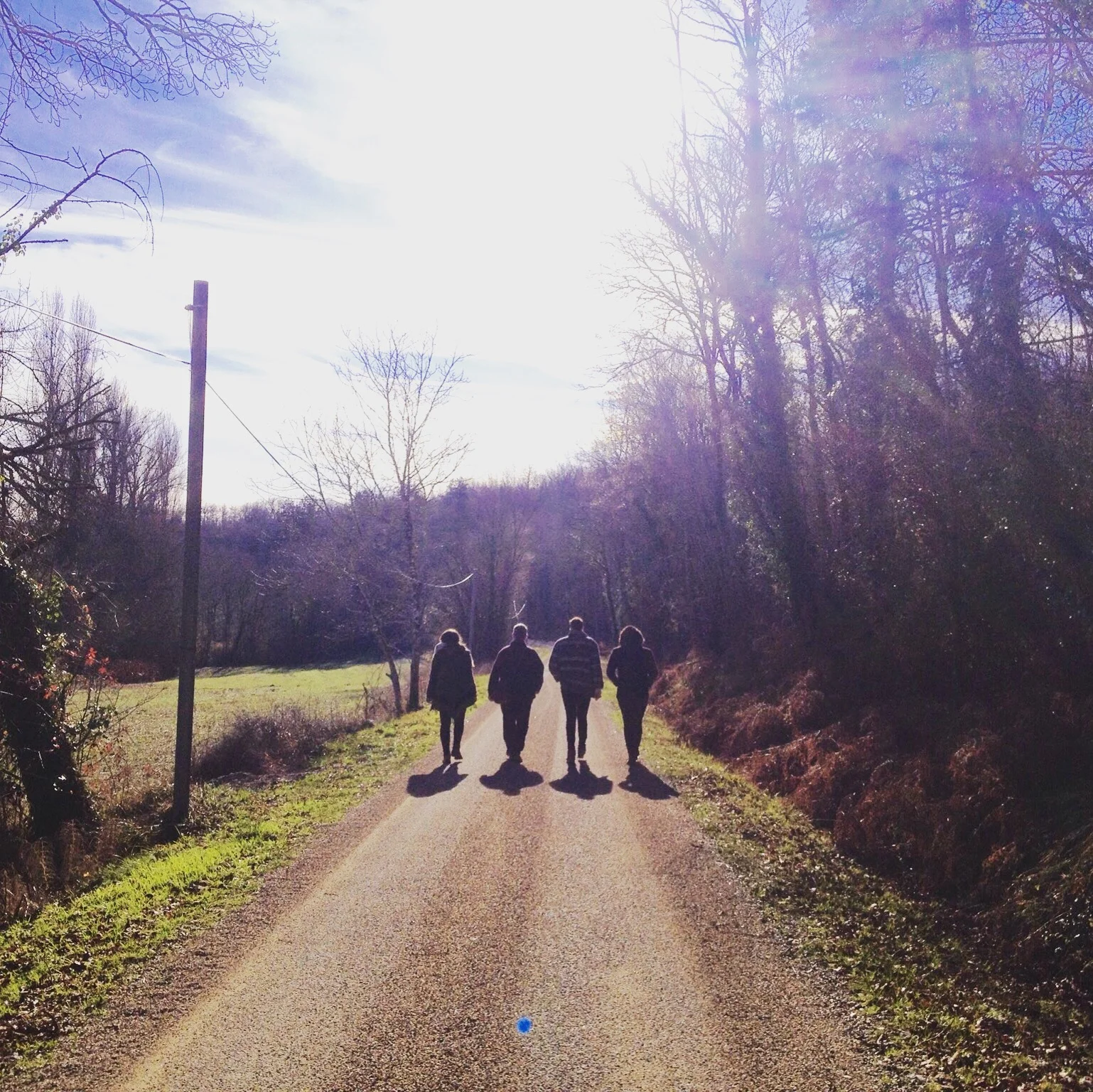 Walking to Montaigu.