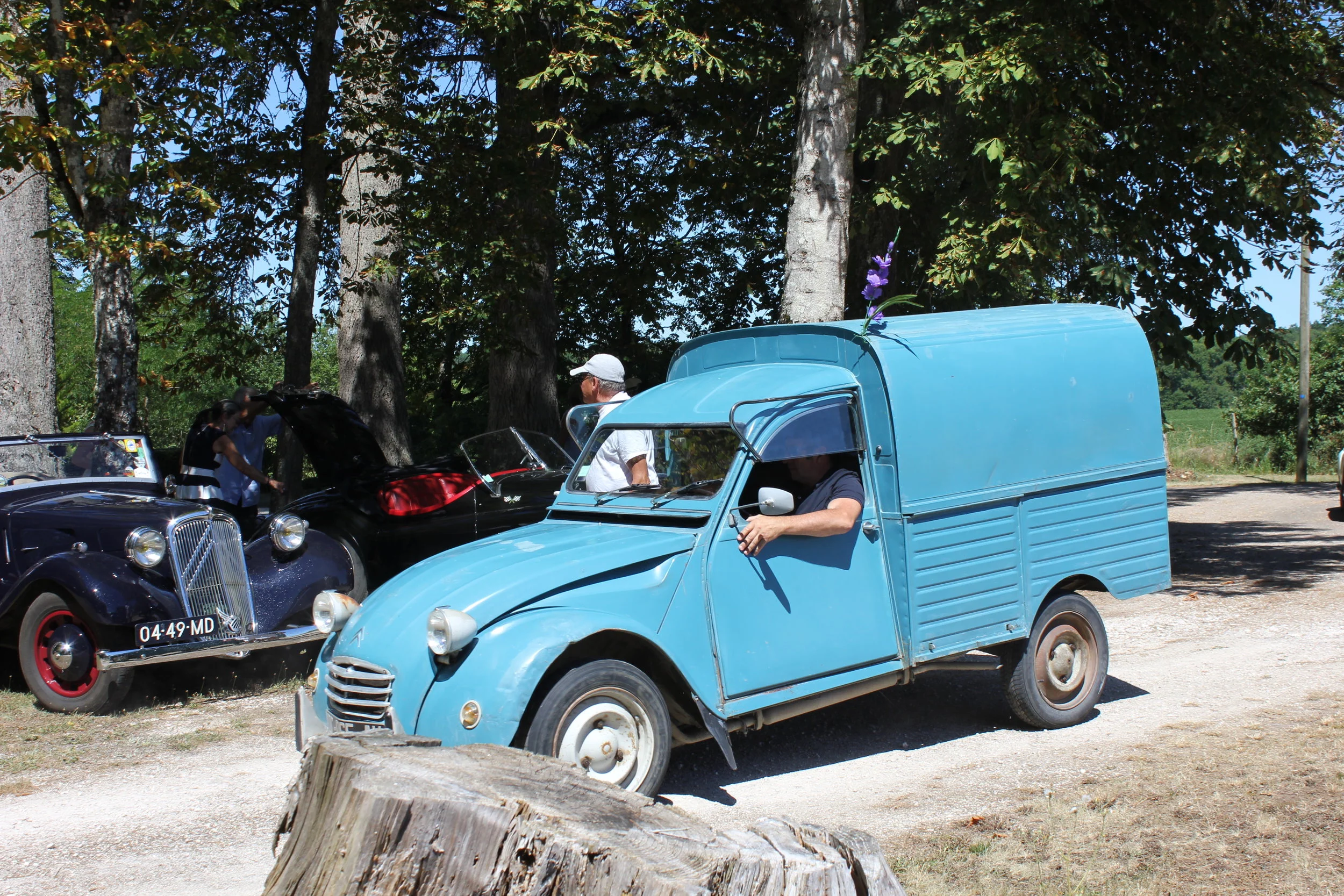 The car rally at the Chateau.